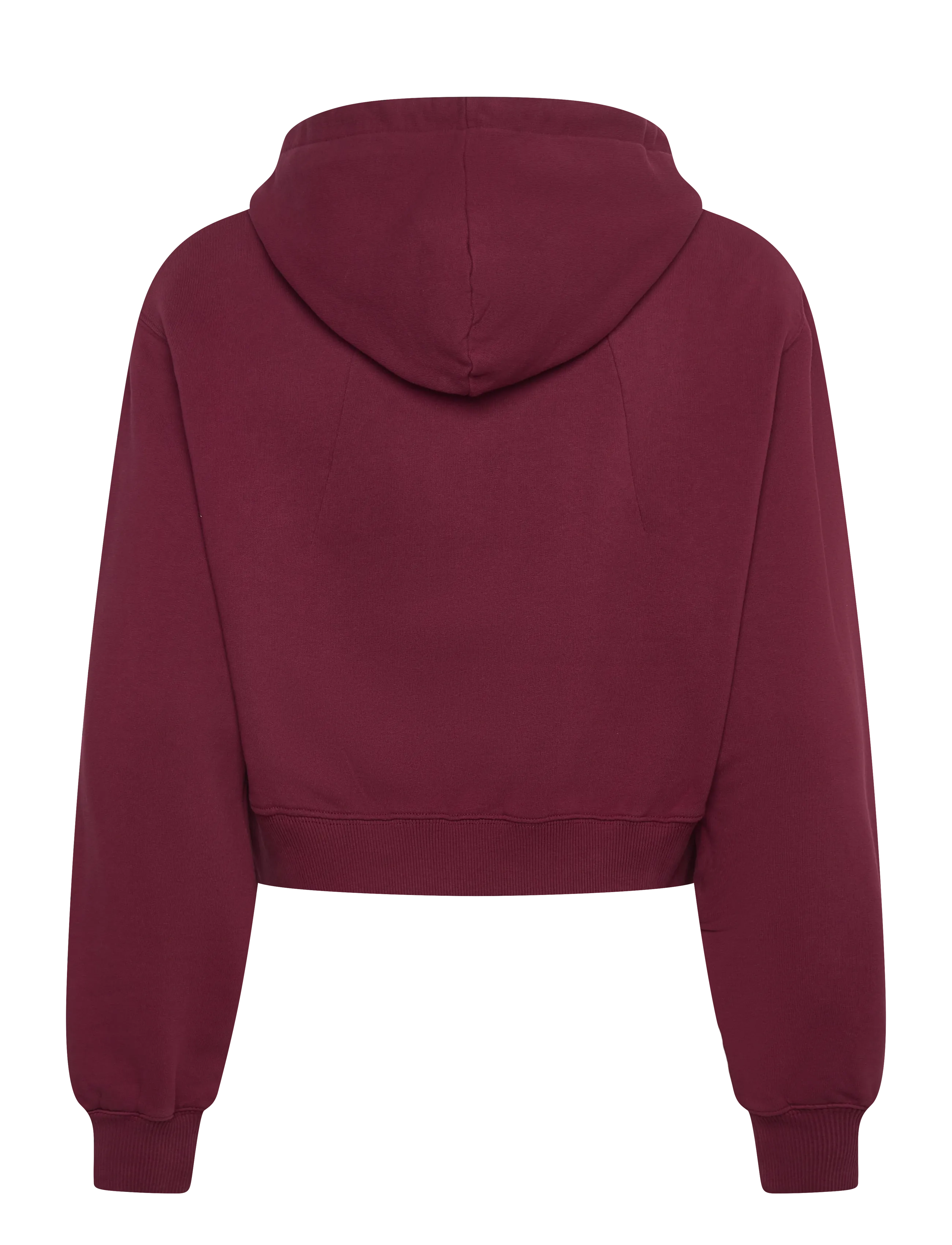 ROTATE - TERRY BACK CROPPED HOODIE - hættetrøjer - zinfandel - 1