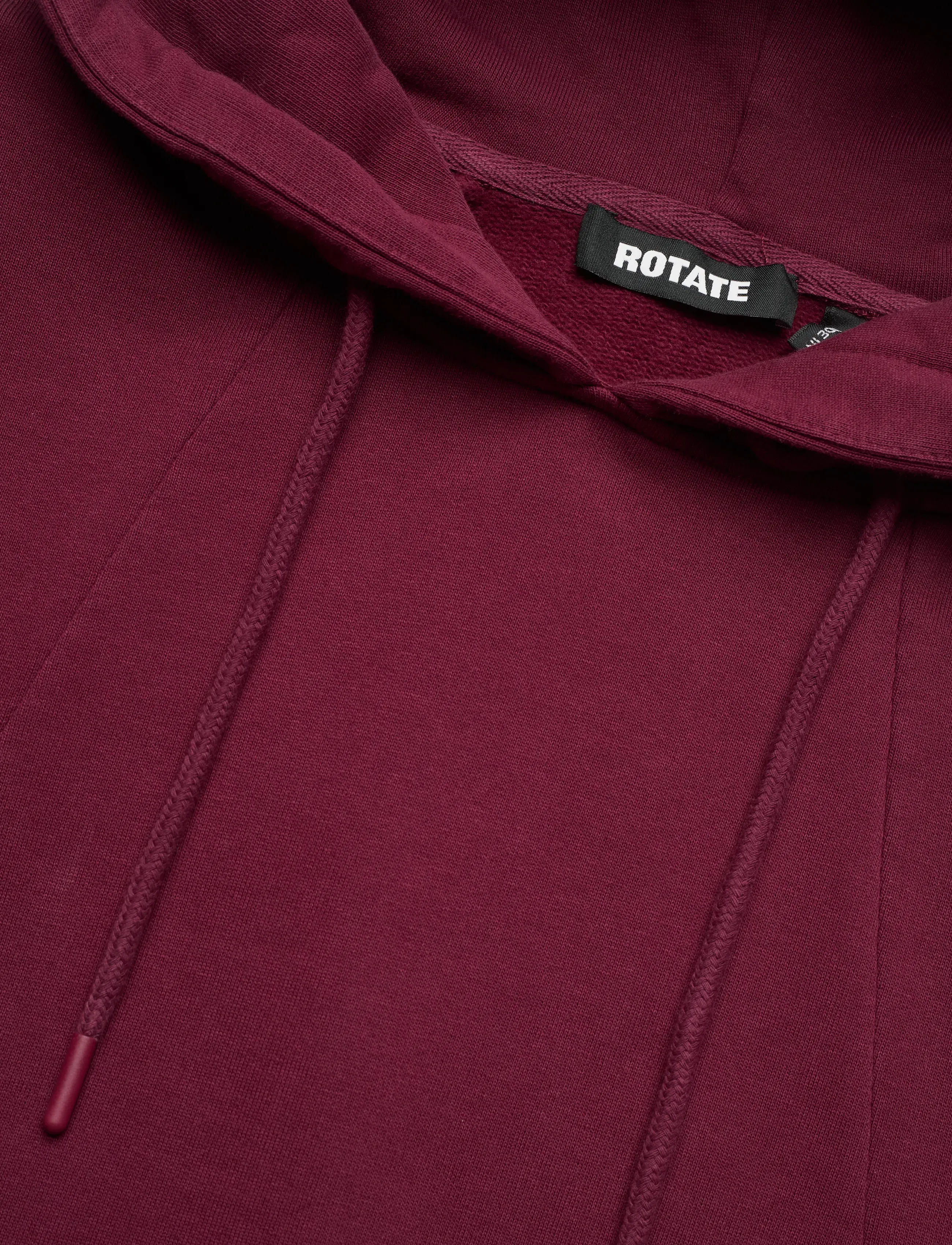 ROTATE - TERRY BACK CROPPED HOODIE - hættetrøjer - zinfandel - 2