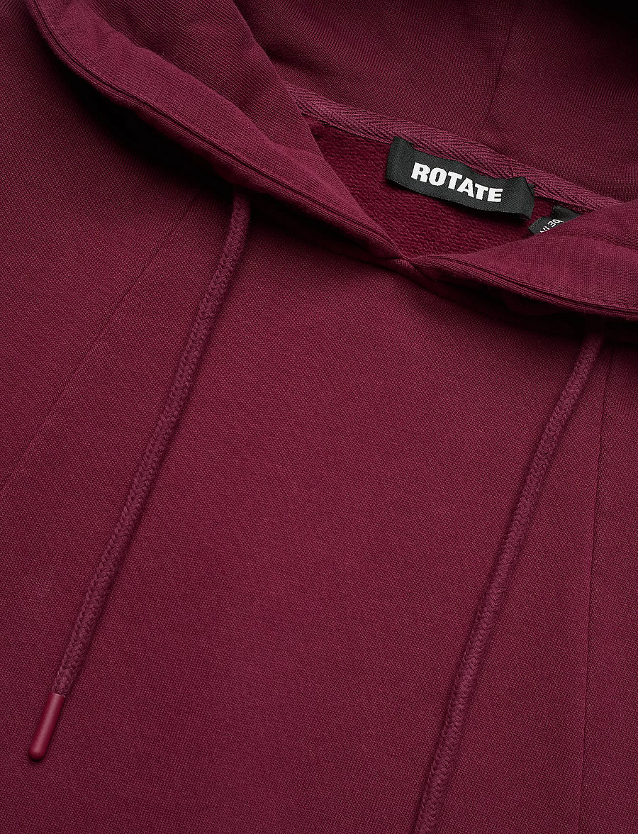 ROTATE - TERRY BACK CROPPED HOODIE - hættetrøjer - zinfandel - 2