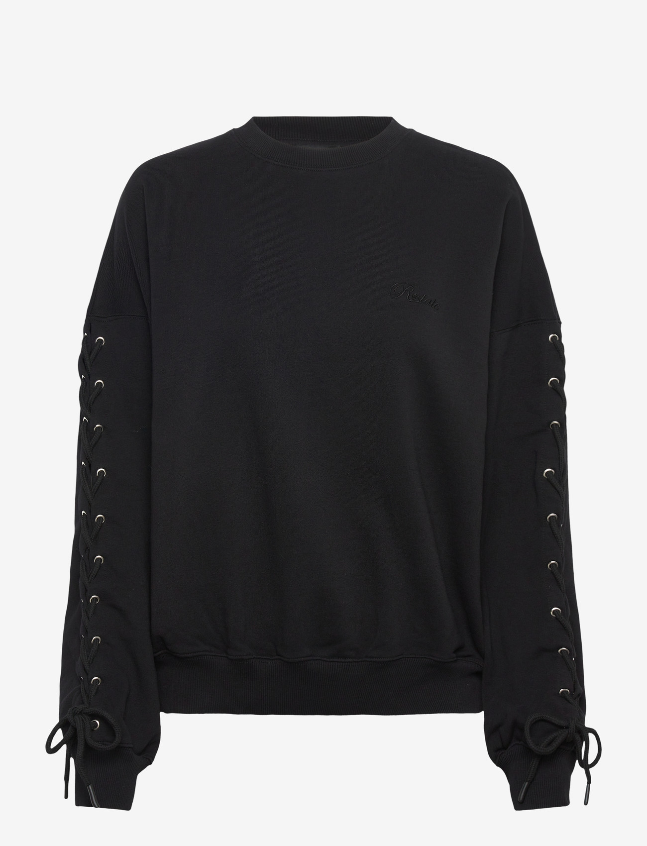 ROTATE Birger Christensen - LACING CREWNECK - kapuzenpullover - black - 0