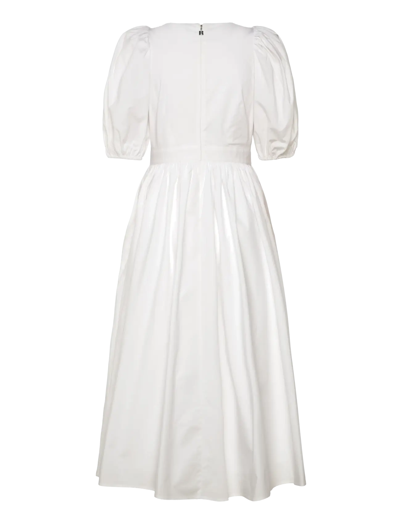 ROTATE - PUFF SLEEVE MIDI DRESS - bright white - 2