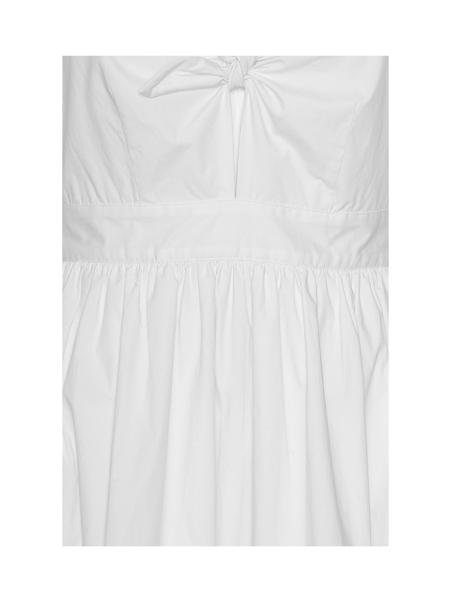 ROTATE - PUFF SLEEVE MIDI DRESS - bright white - 3