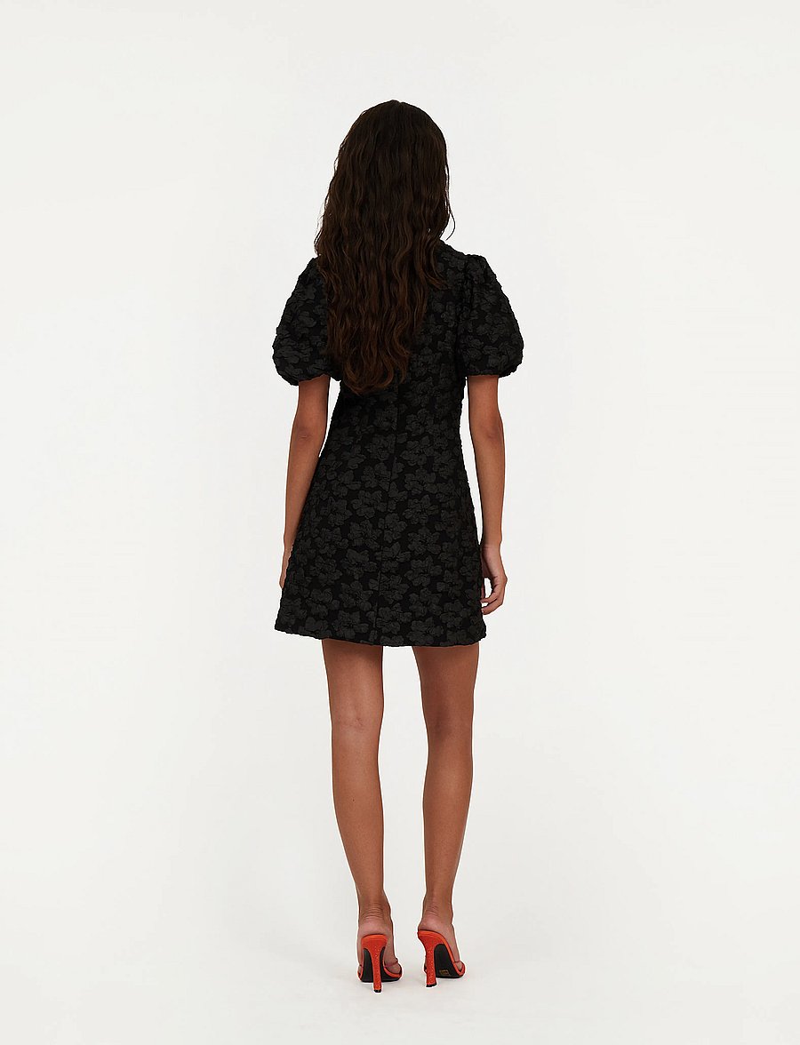 ROTATE - JACQUARD MINI DRESS - partykleider - black - 3