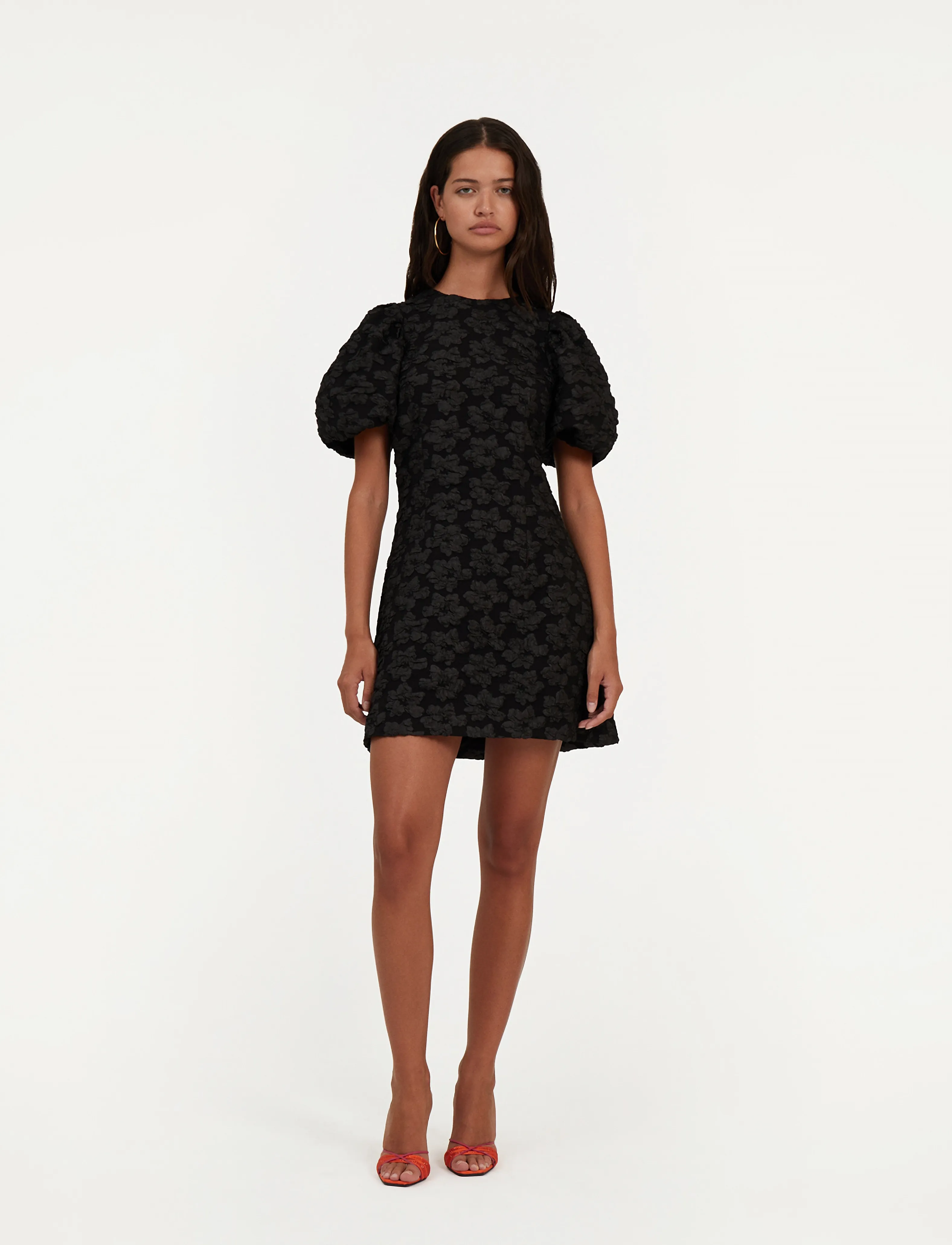 ROTATE - JACQUARD MINI DRESS - black - 4