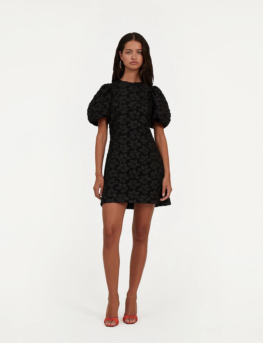 ROTATE - JACQUARD MINI DRESS - partykleider - black - 4