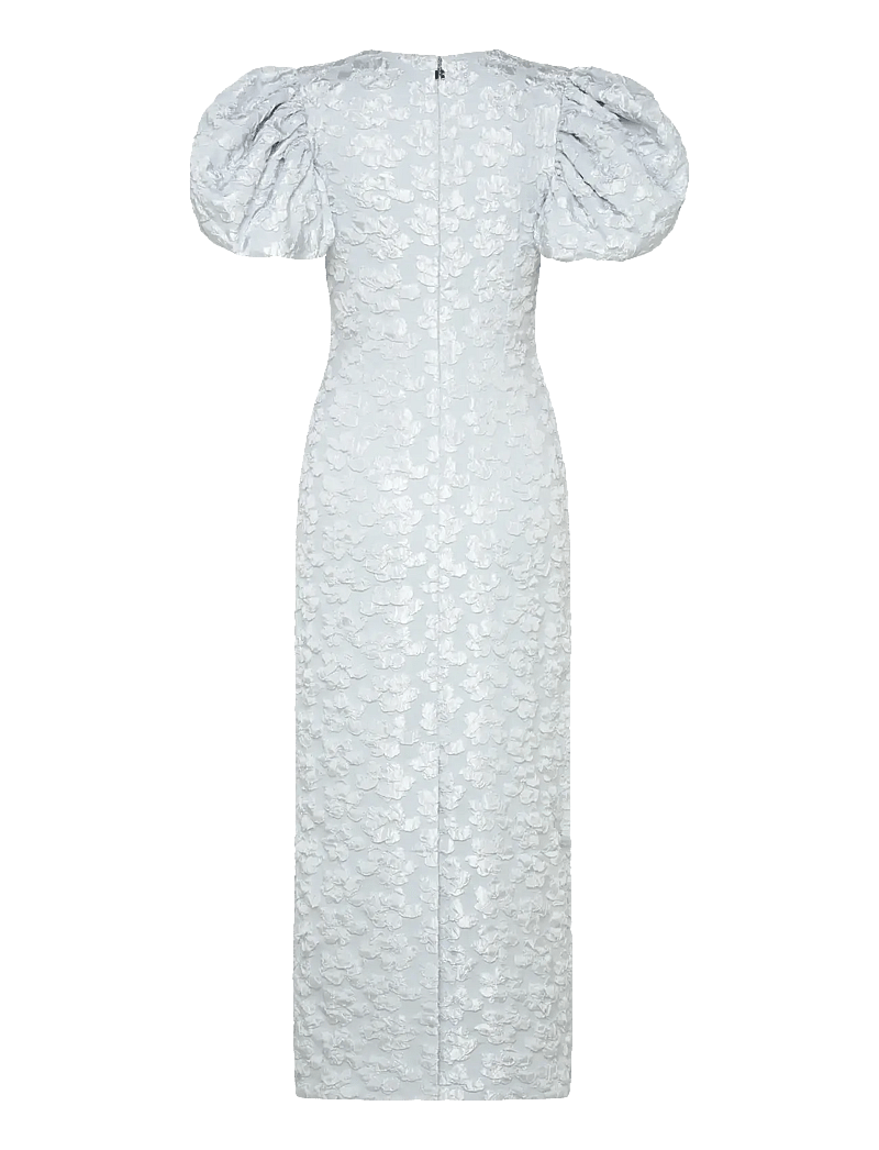 ROTATE Birger Christensen - Jacquard Midi Puffy Dress - festklänningar - illusion blue - 1