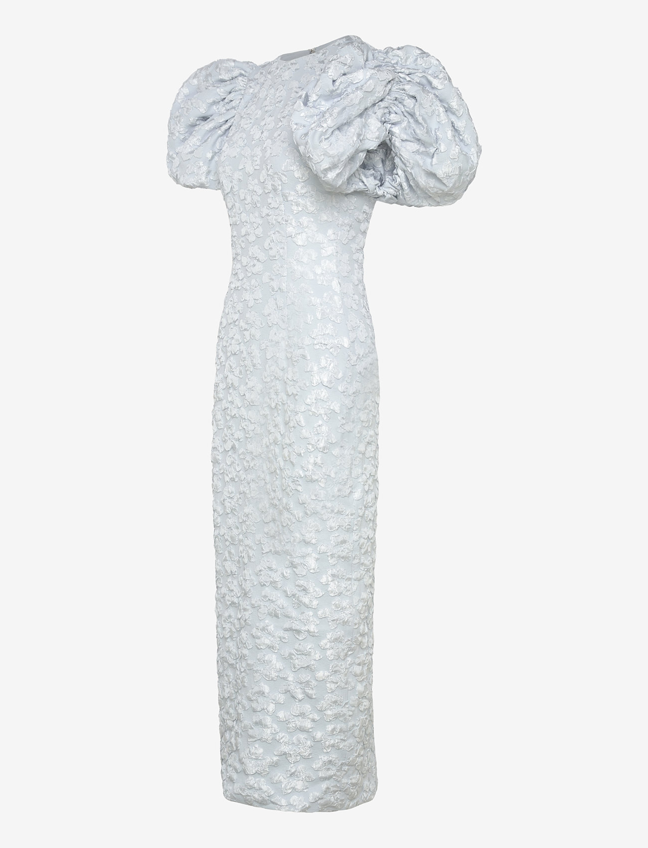 ROTATE Birger Christensen - Jacquard Midi Puffy Dress - illusion blue - 2