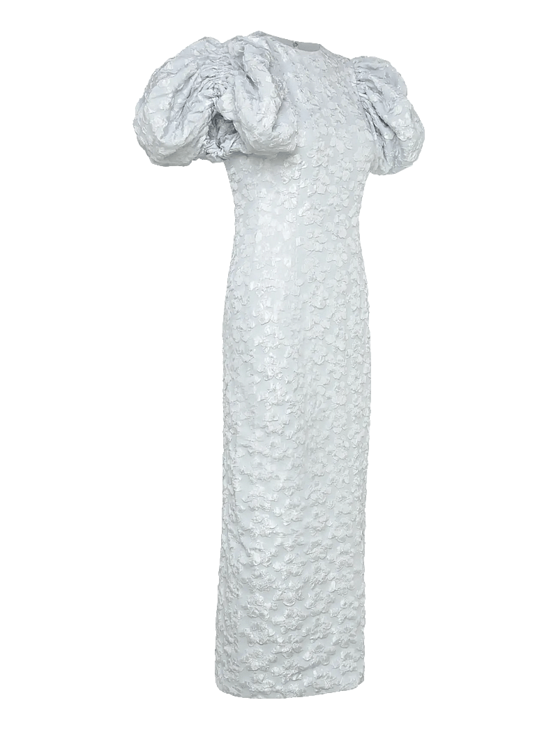 ROTATE Birger Christensen - Jacquard Midi Puffy Dress - festklänningar - illusion blue - 3