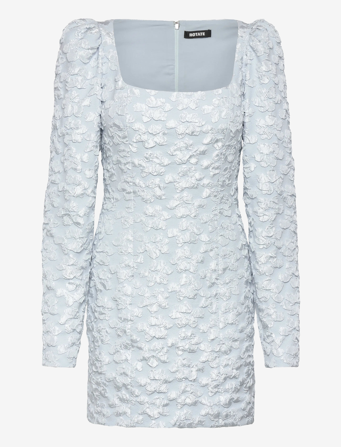ROTATE Birger Christensen - JACQUARD LS MINI DRESS - korta klänningar - illusion blue - 0