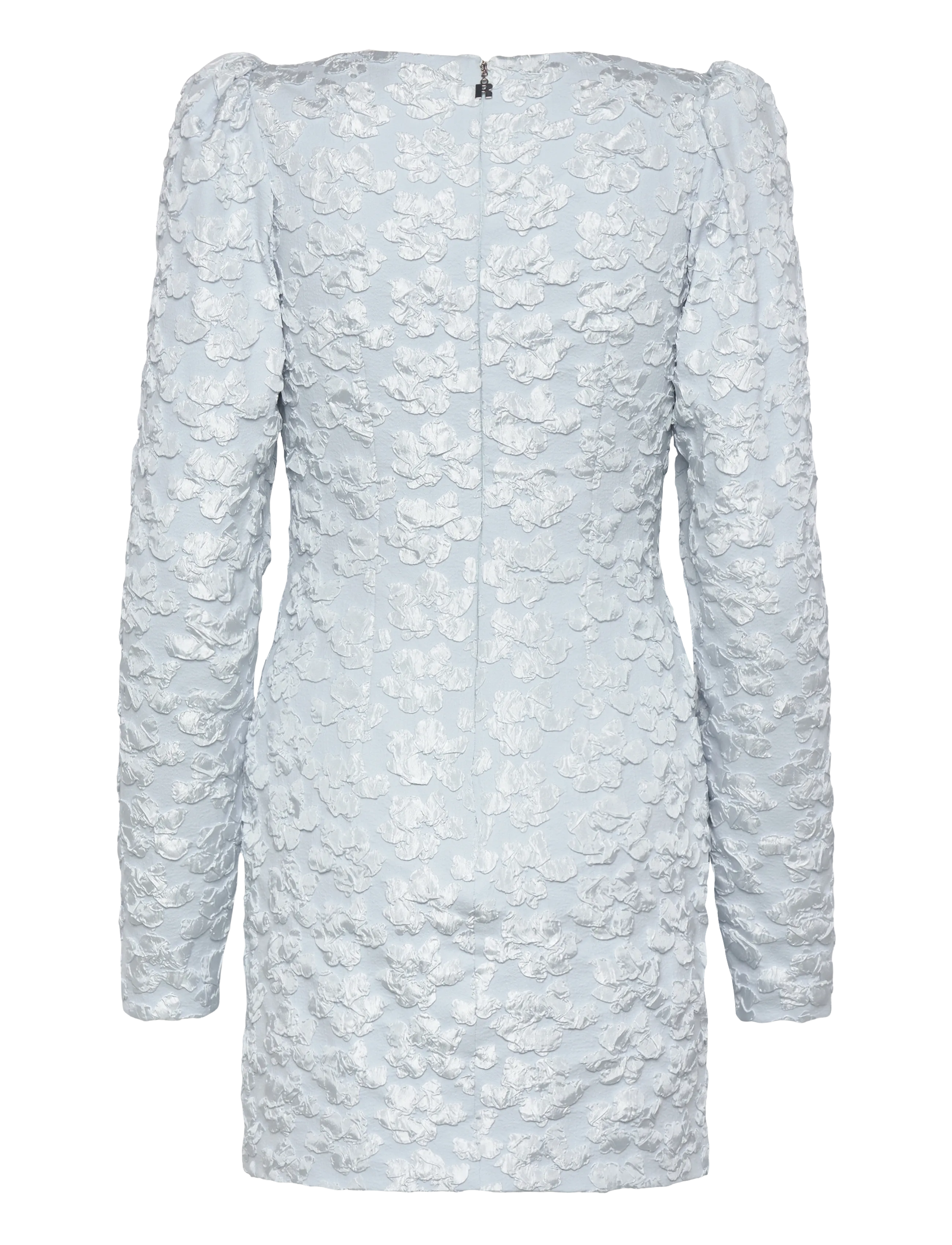 ROTATE - JACQUARD LS MINI DRESS - korta klänningar - illusion blue - 1