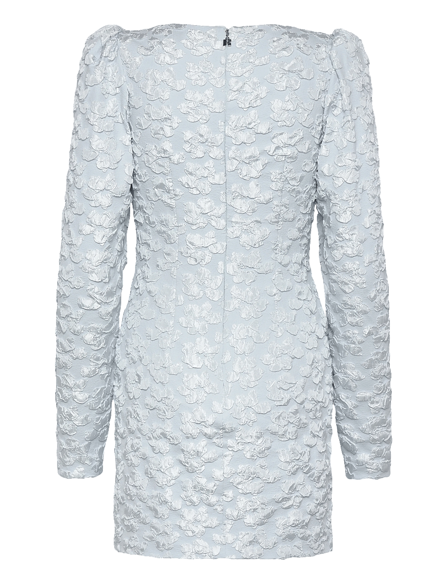 ROTATE - JACQUARD LS MINI DRESS - korta klänningar - illusion blue - 1