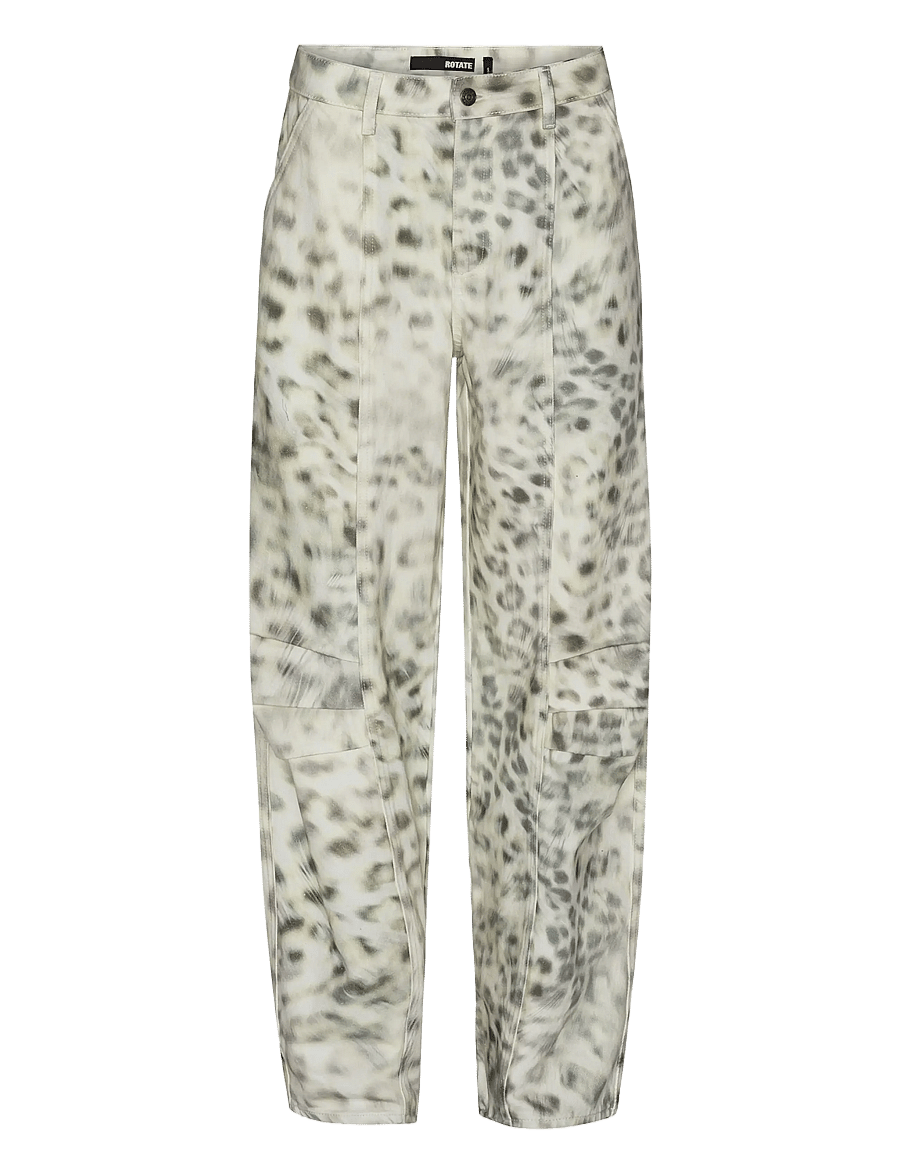 ROTATE - Printed Denim Cargo Pants - cargo-hosen - blurry snow leopard + tarmac comb. - 0