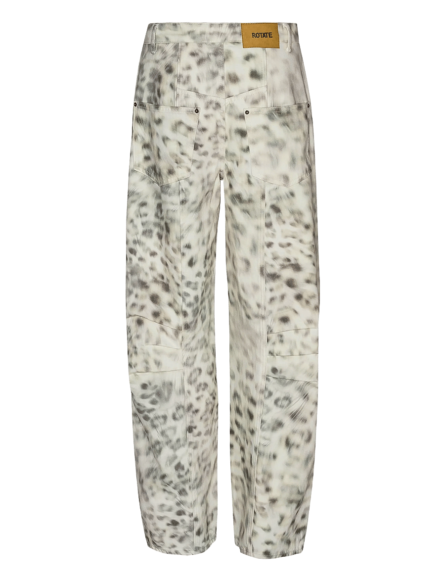 ROTATE - Printed Denim Cargo Pants - cargo-hosen - blurry snow leopard + tarmac comb. - 1
