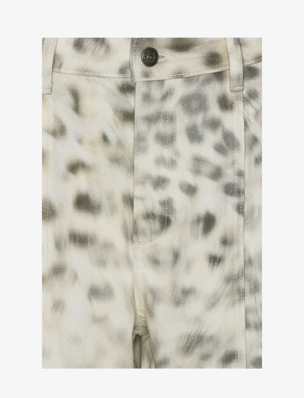 ROTATE Birger Christensen - Printed Denim Cargo Pants - cargo püksid - blurry snow leopard + tarmac comb. - 2