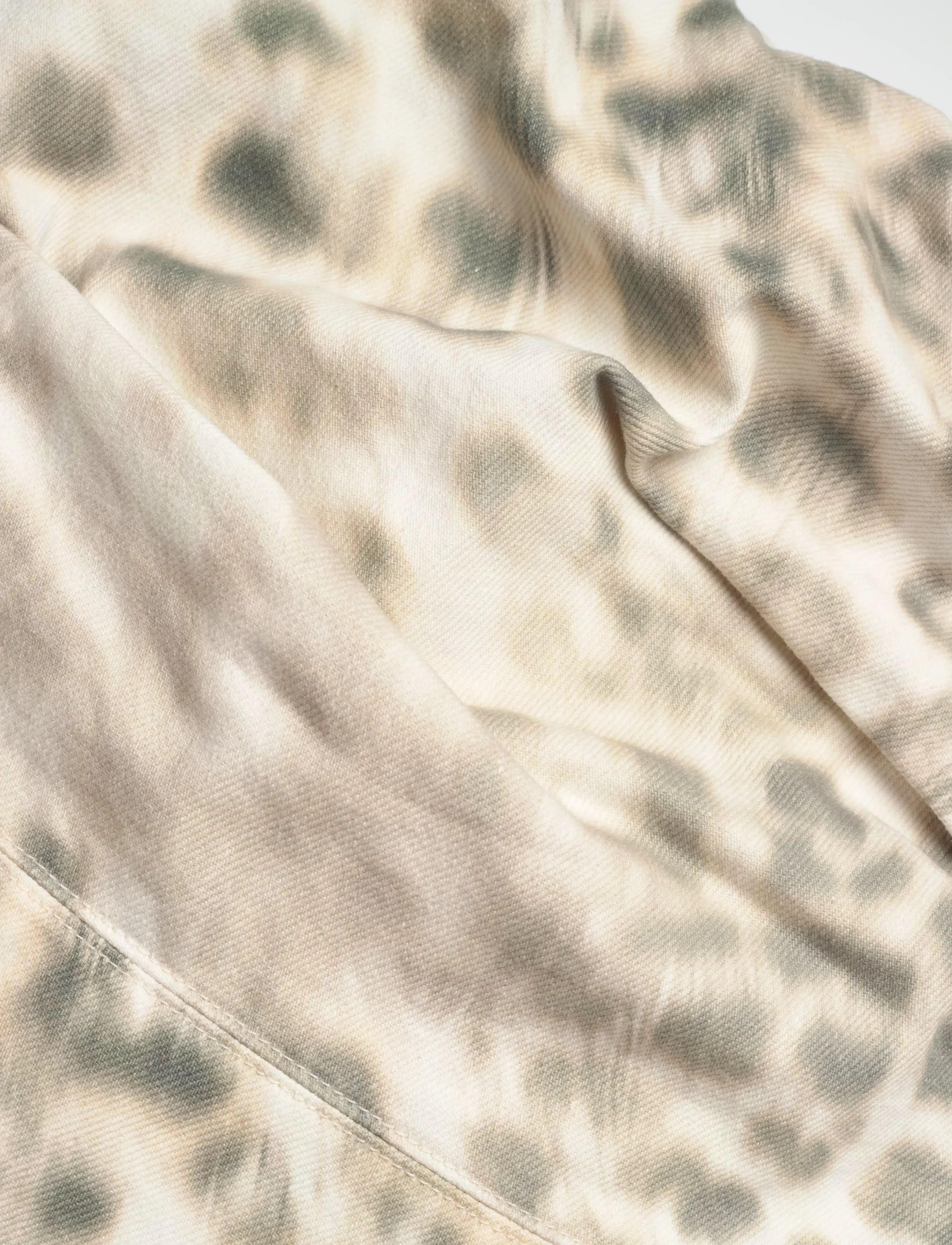 ROTATE - PRINTED DENIM TOP - crop tops - blurry snow leopard + tarmac comb. - 2