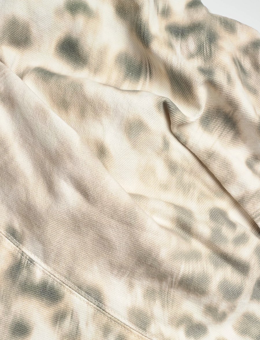 ROTATE - PRINTED DENIM TOP - crop tops - blurry snow leopard + tarmac comb. - 2