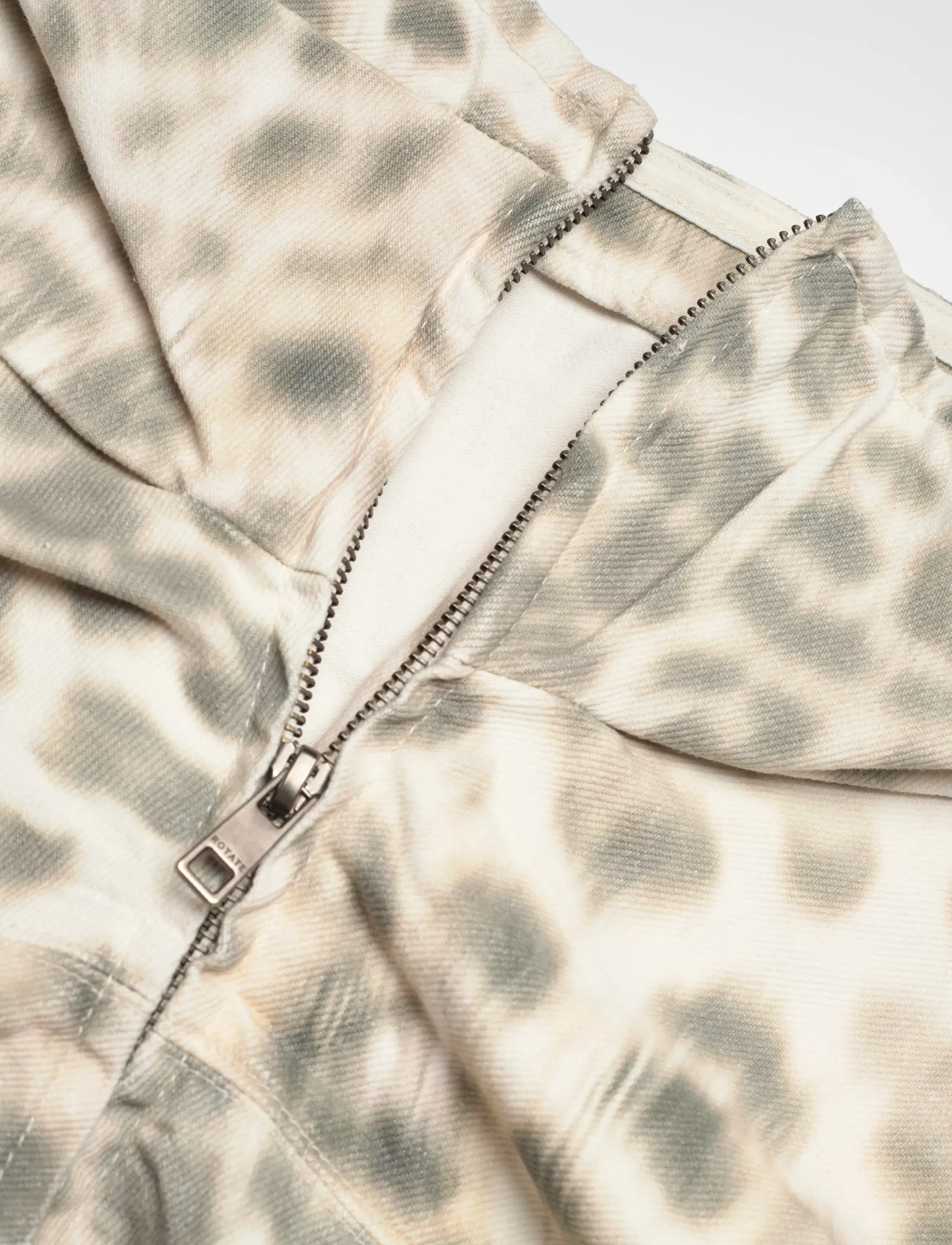 ROTATE - PRINTED DENIM TOP - crop tops - blurry snow leopard + tarmac comb. - 3