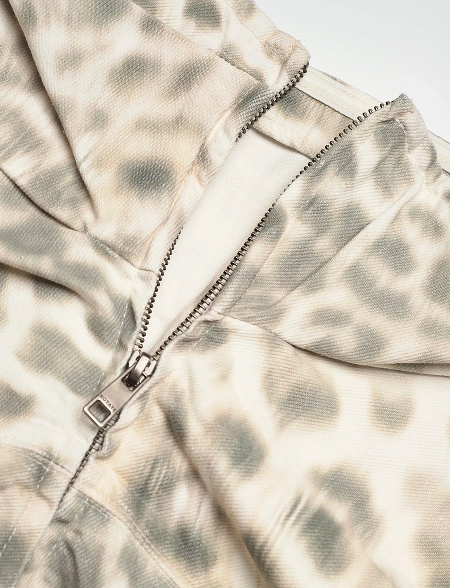 ROTATE - PRINTED DENIM TOP - crop tops - blurry snow leopard + tarmac comb. - 3