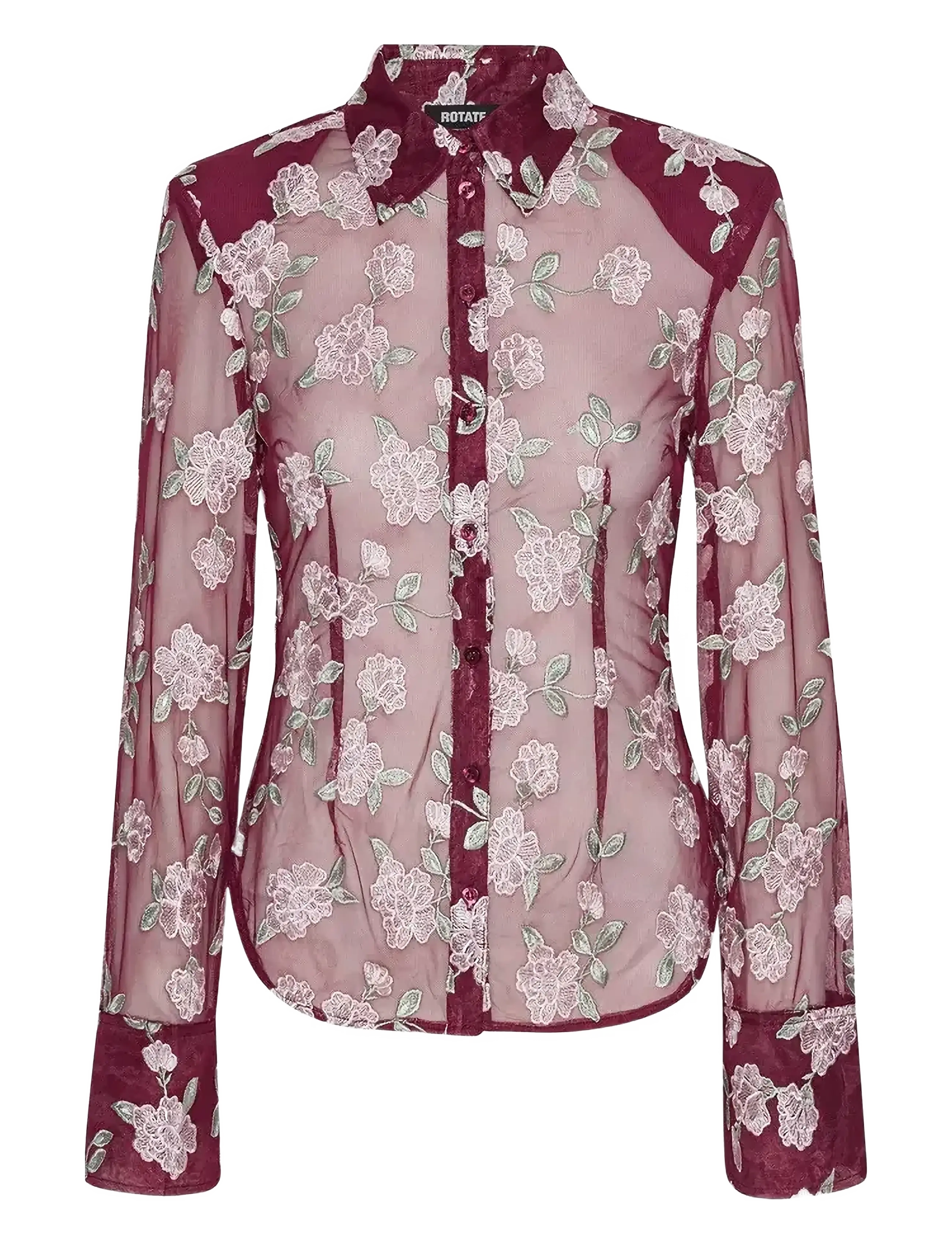 ROTATE MESH FITTED SHIRT - Hverdags stil - ZINFANDEL COMB. / pink/rose