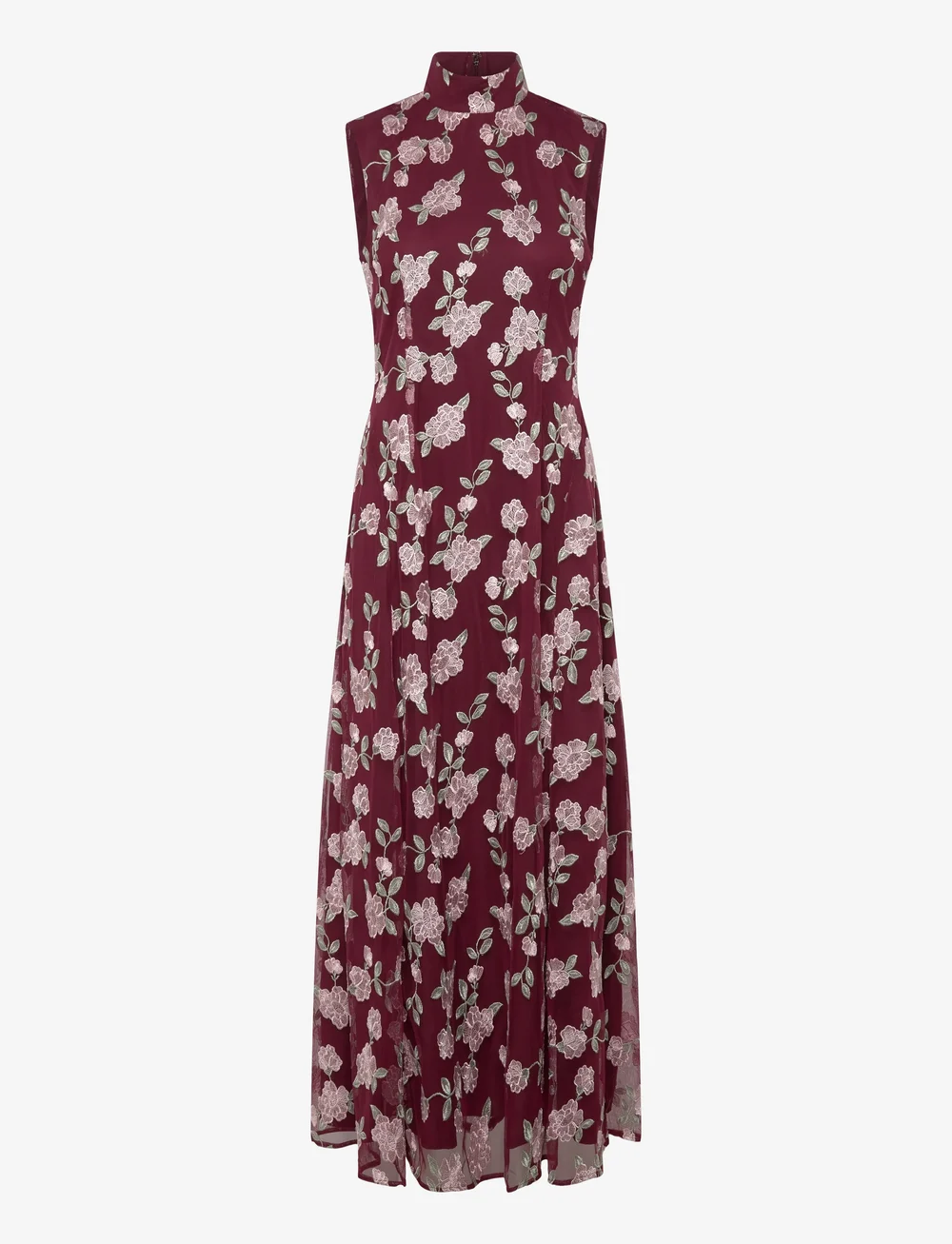 ROTATE Birger Christensen - SLEEVELESS MAXI DRESS - aftenkjoler - zinfandel comb. - 1