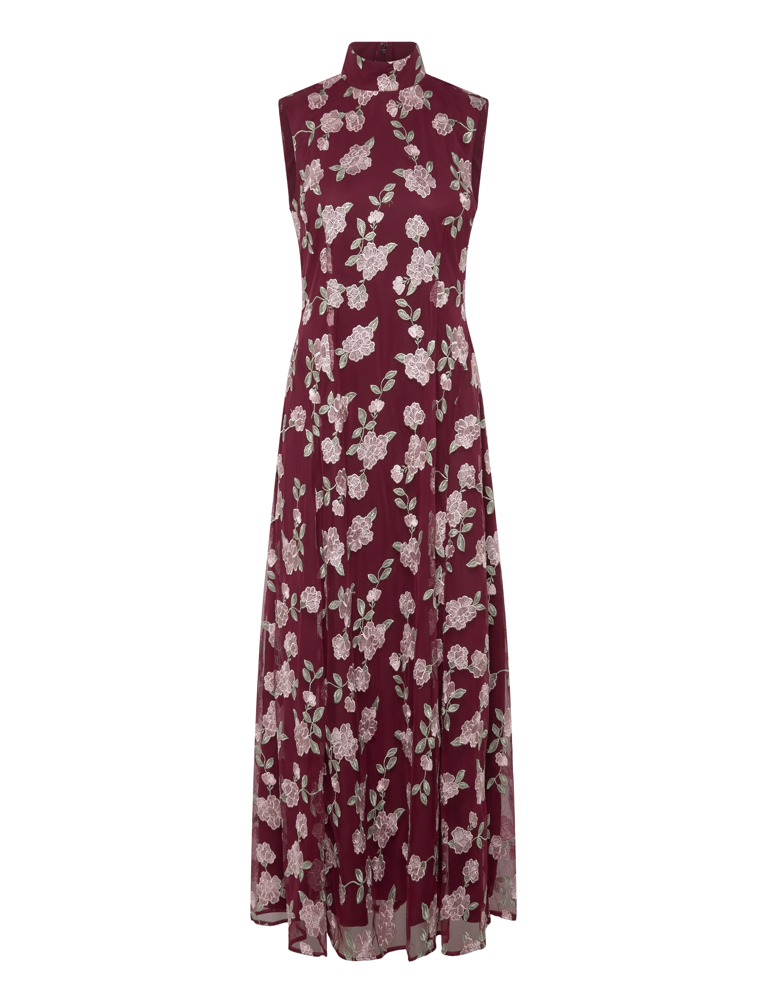 ROTATE SLEEVELESS MAXI DRESS - Maxikjoler - ZINFANDEL COMB. / burgundy