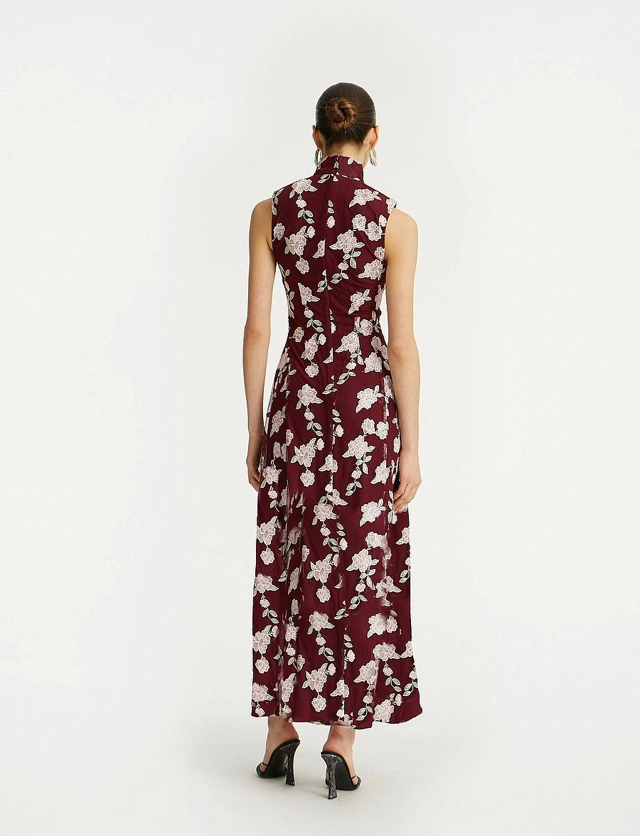 ROTATE - SLEEVELESS MAXI DRESS - abendkleider - zinfandel comb. - 3
