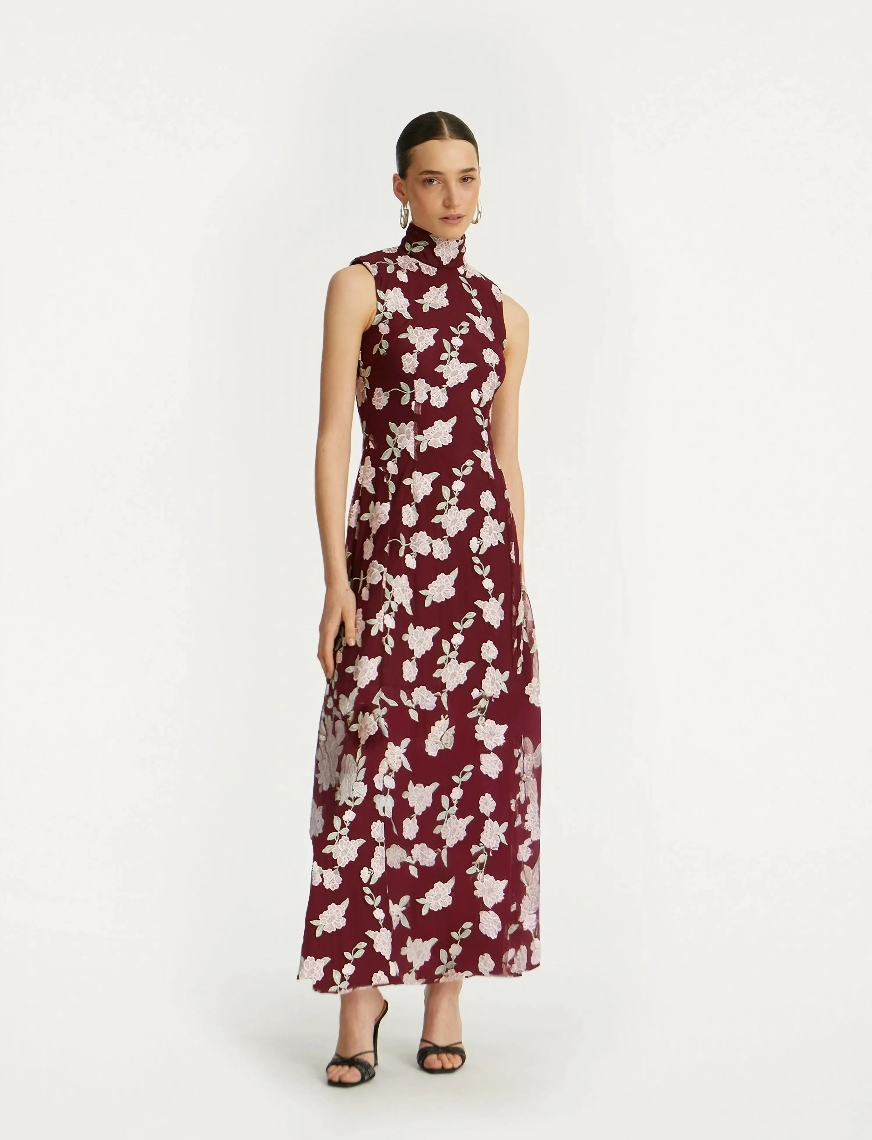 ROTATE - SLEEVELESS MAXI DRESS - abendkleider - zinfandel comb. - 4