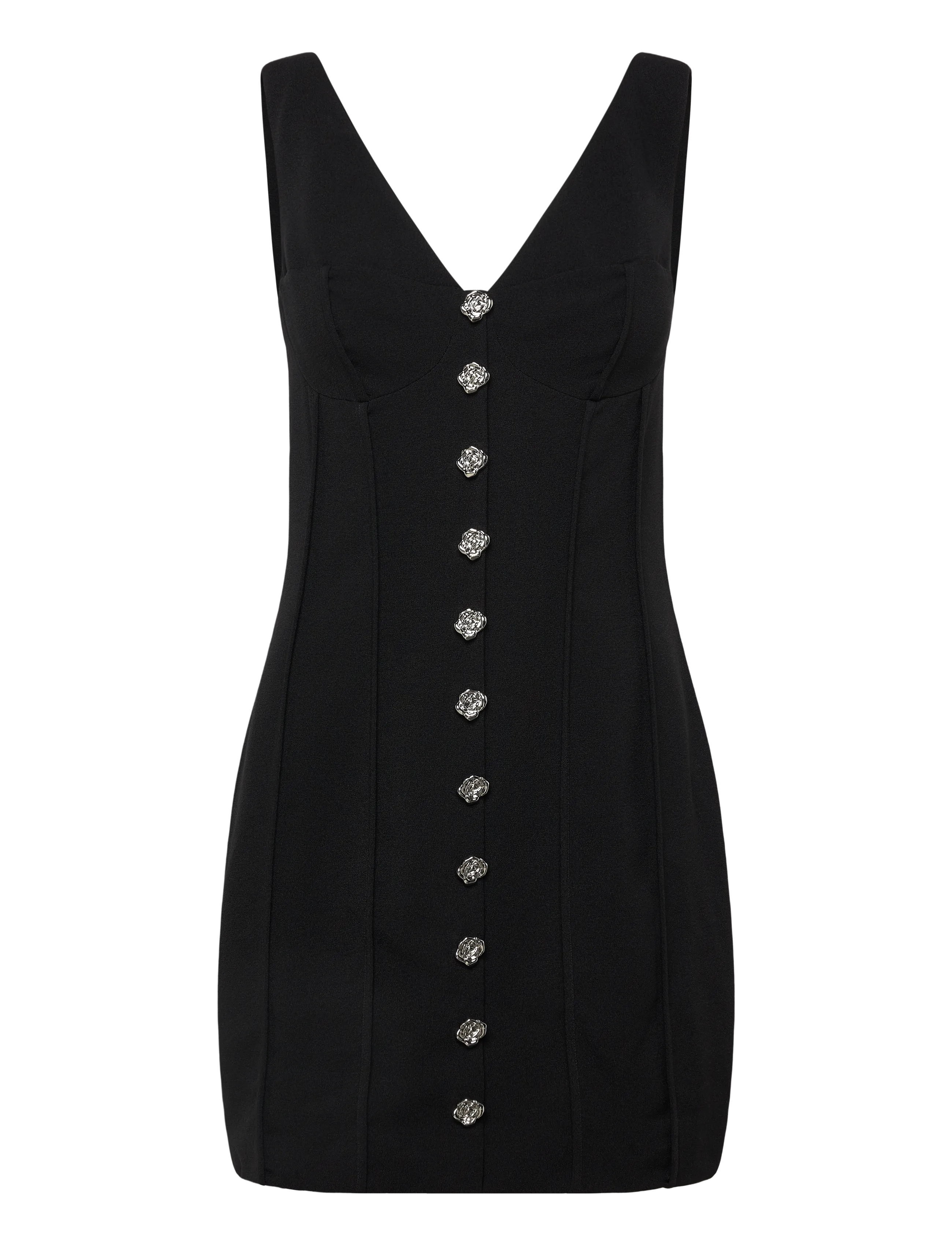 CREPE OFF SHOULDER DRESS - BLACK