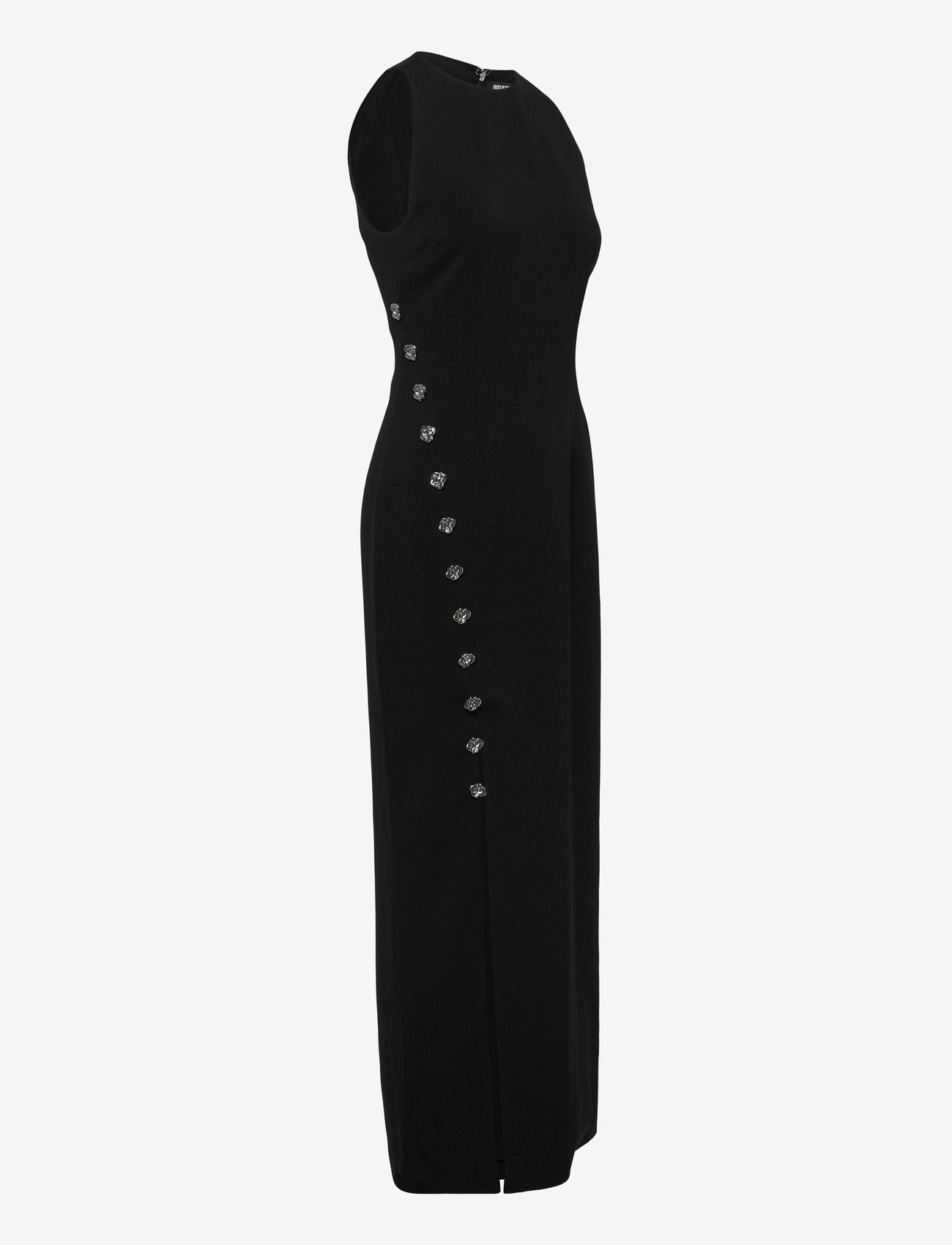 ROTATE Birger Christensen - CREPE BUTTON DRESS - aftenkjoler - black - 1