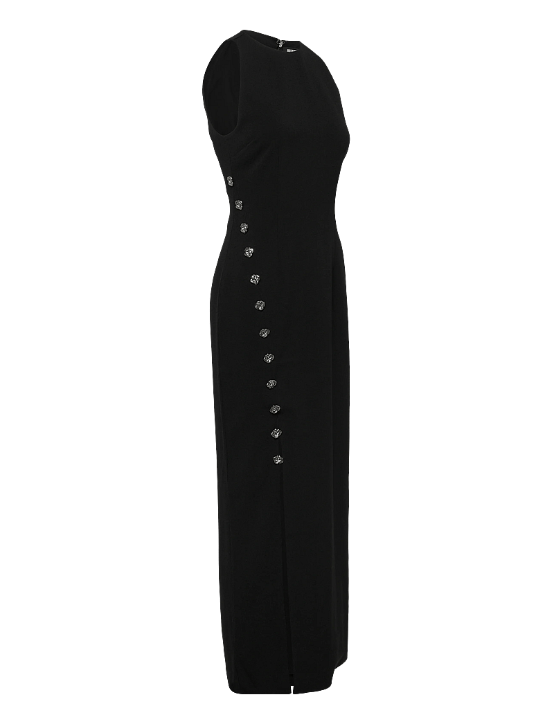 ROTATE Birger Christensen - CREPE BUTTON DRESS - aftenkjoler - black - 1
