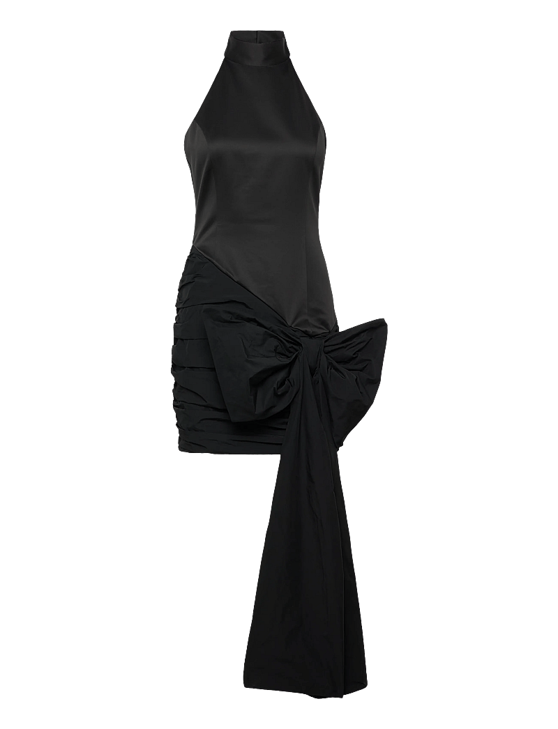 ROTATE Birger Christensen - SATIN BOW DRESS - cocktailkjoler - black - 0