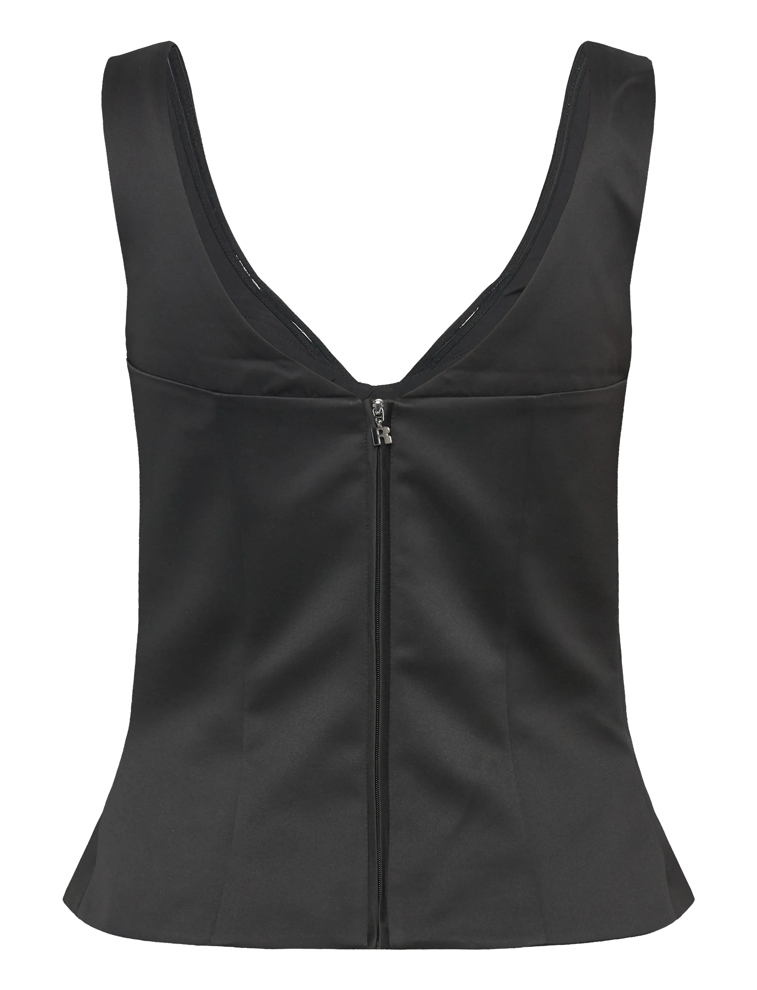 ROTATE - SATIN FITTED TOP - black - 1