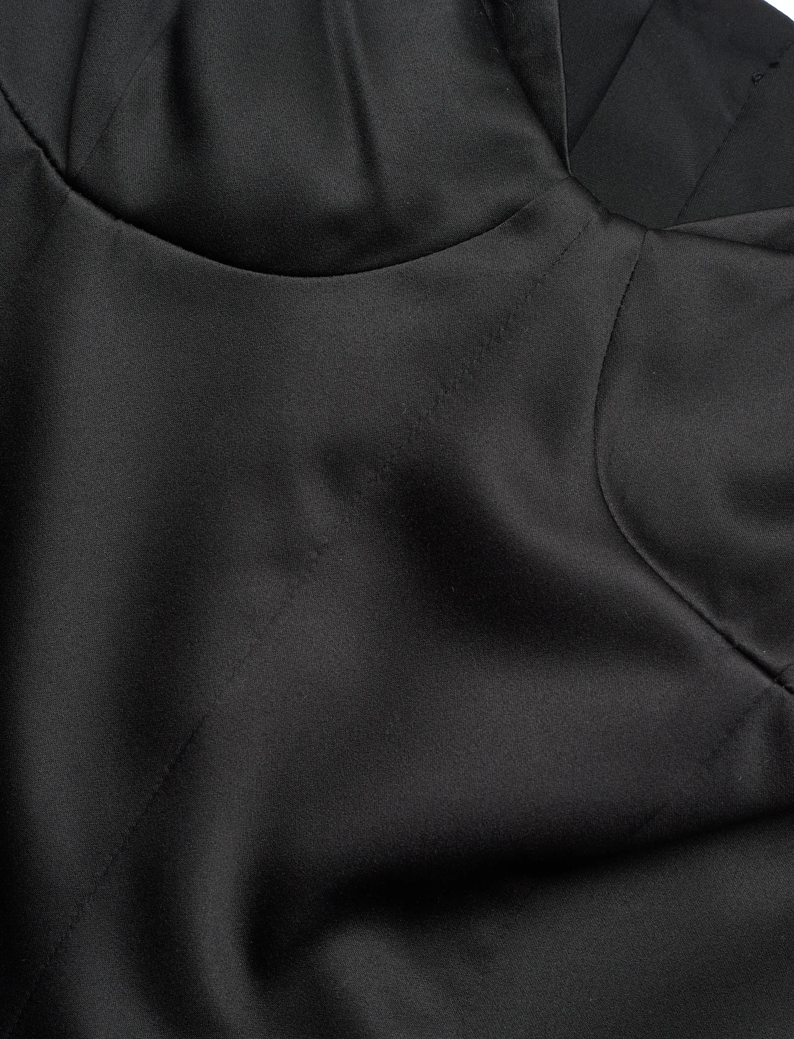ROTATE - SATIN FITTED TOP - black - 2