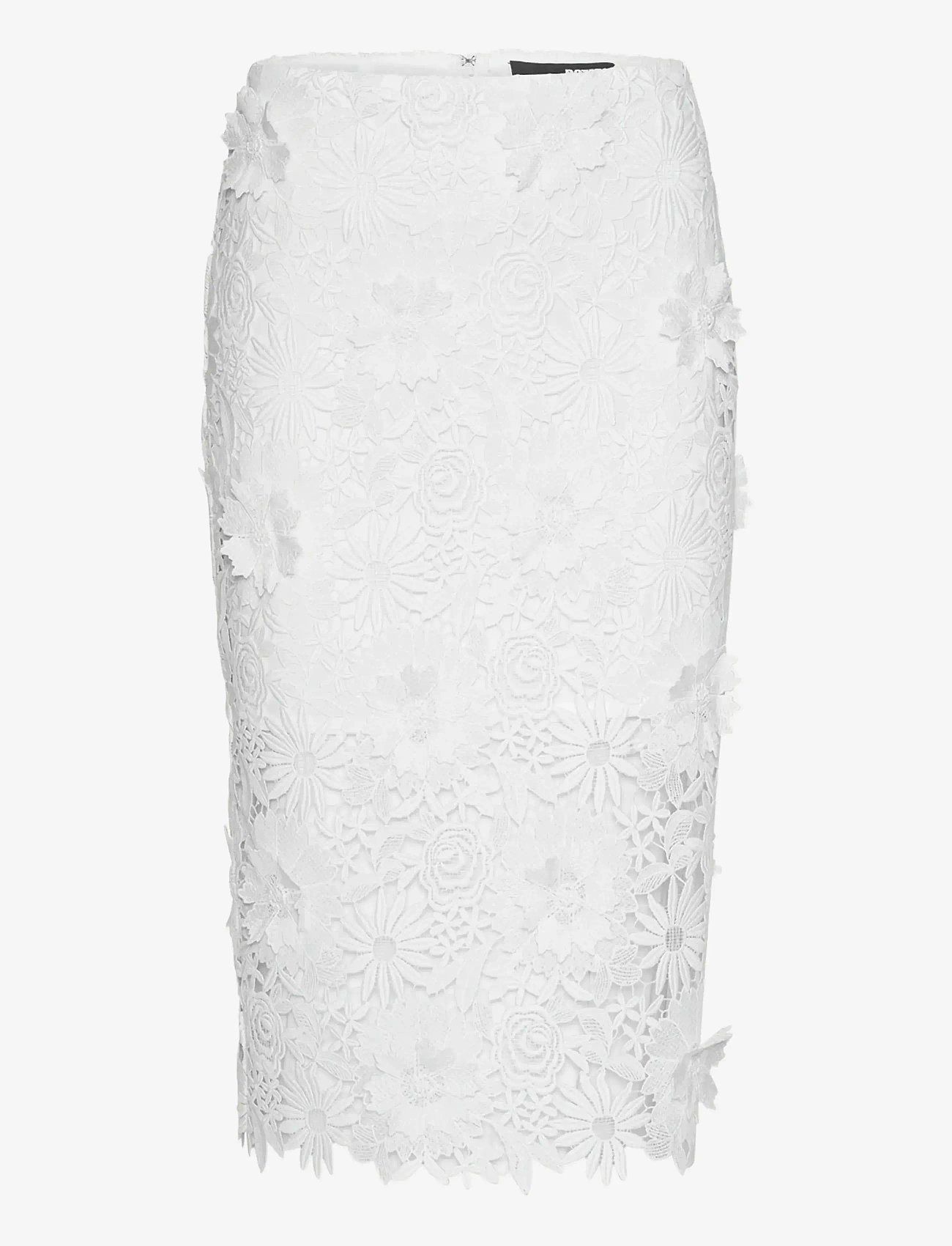 ROTATE - 3D LACE PENCIL SKIRT - midi nederdele - egret - 0