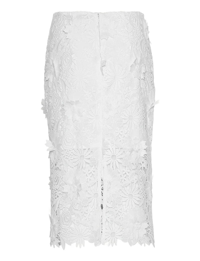 ROTATE - 3D LACE PENCIL SKIRT - midi nederdele - egret - 1