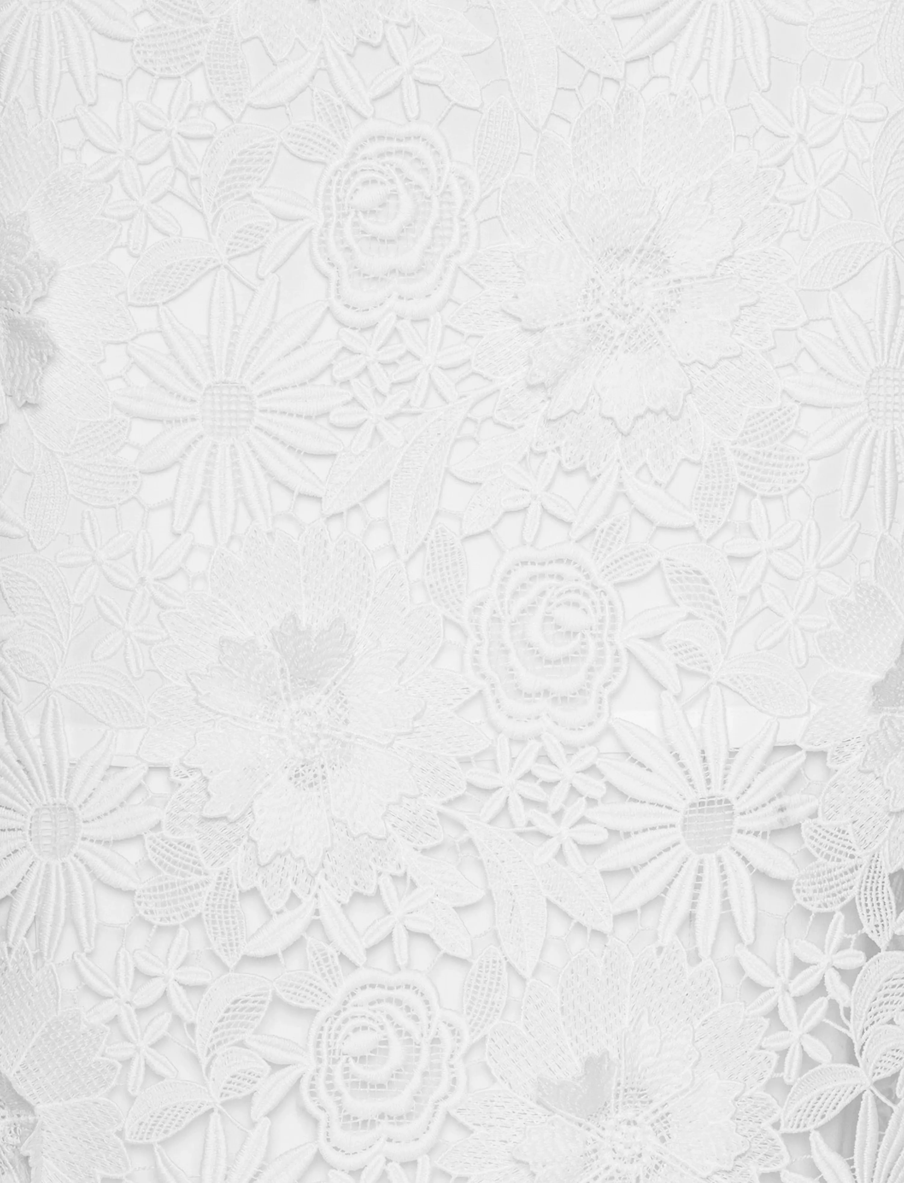 ROTATE - 3D LACE PENCIL SKIRT - midiseelikud - egret - 2