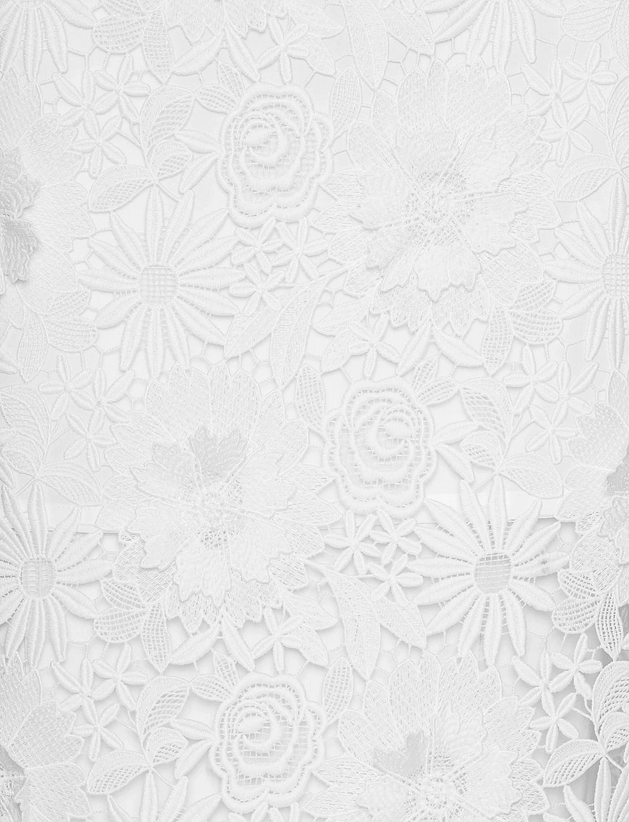 ROTATE - 3D LACE PENCIL SKIRT - midiseelikud - egret - 2