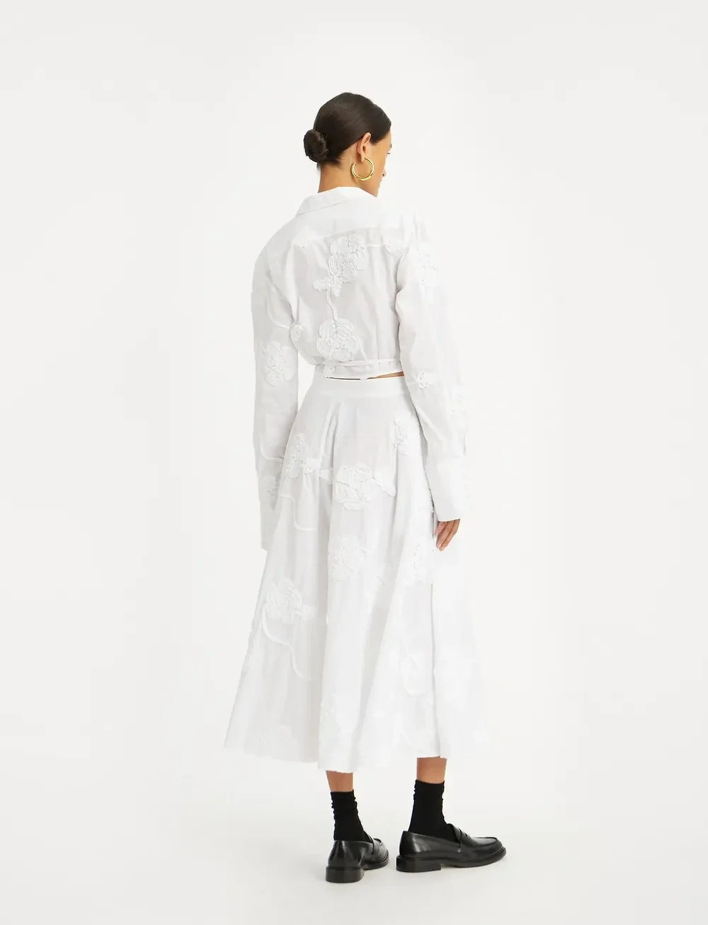 ROTATE Birger Christensen - WRAP COTTON SHIRT - jeanshemden - bright white - 3