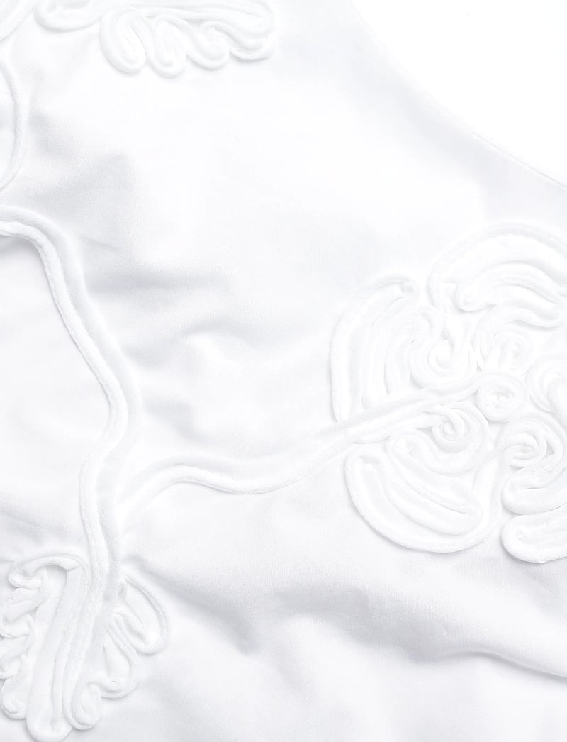 ROTATE Birger Christensen - PUFF SLEEVE COTTON TOP - t-shirts - bright white - 2