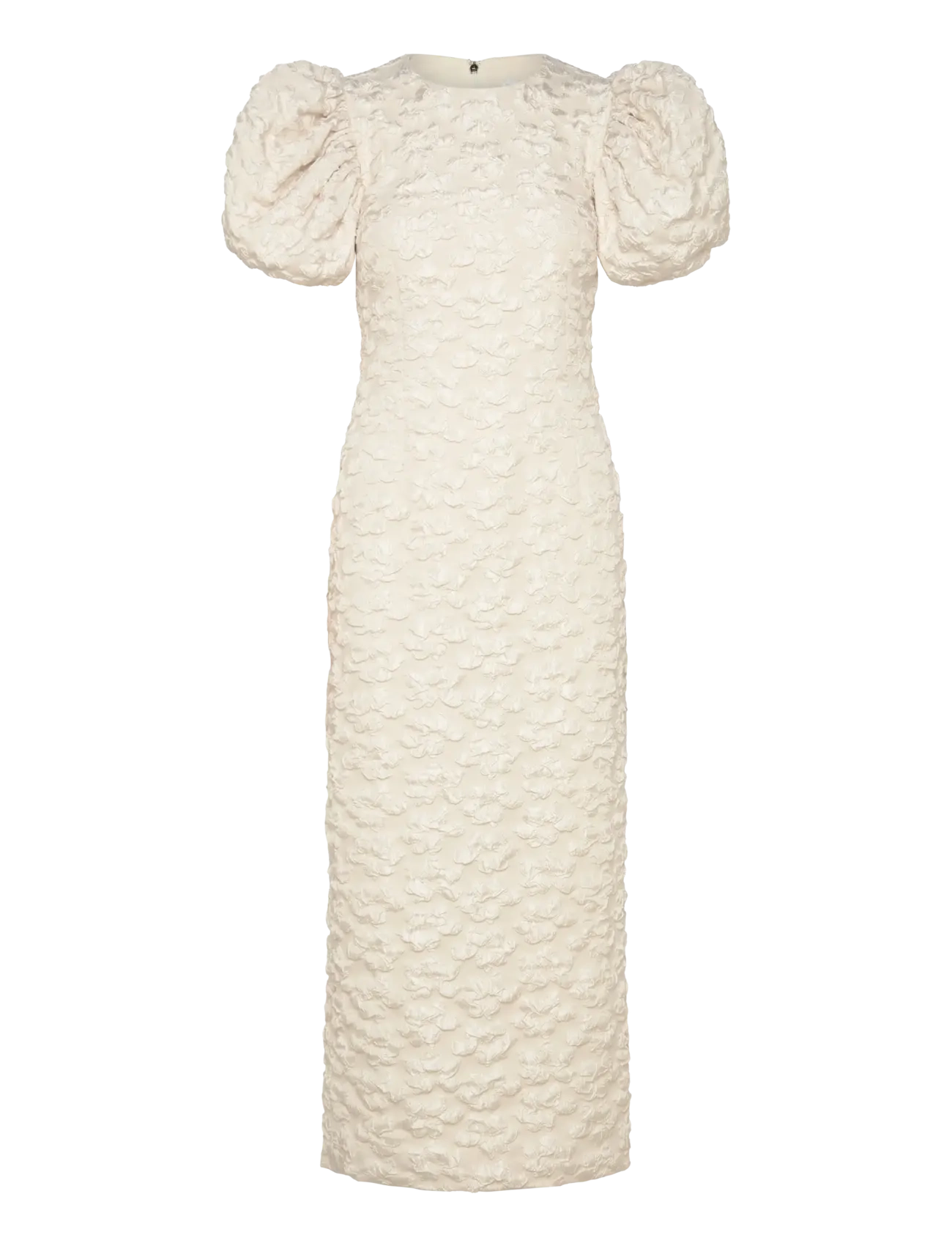 ROTATE Jacquard Midi Puffy Dress, Kvinder, Midi Pufærmekjole, Str: 32