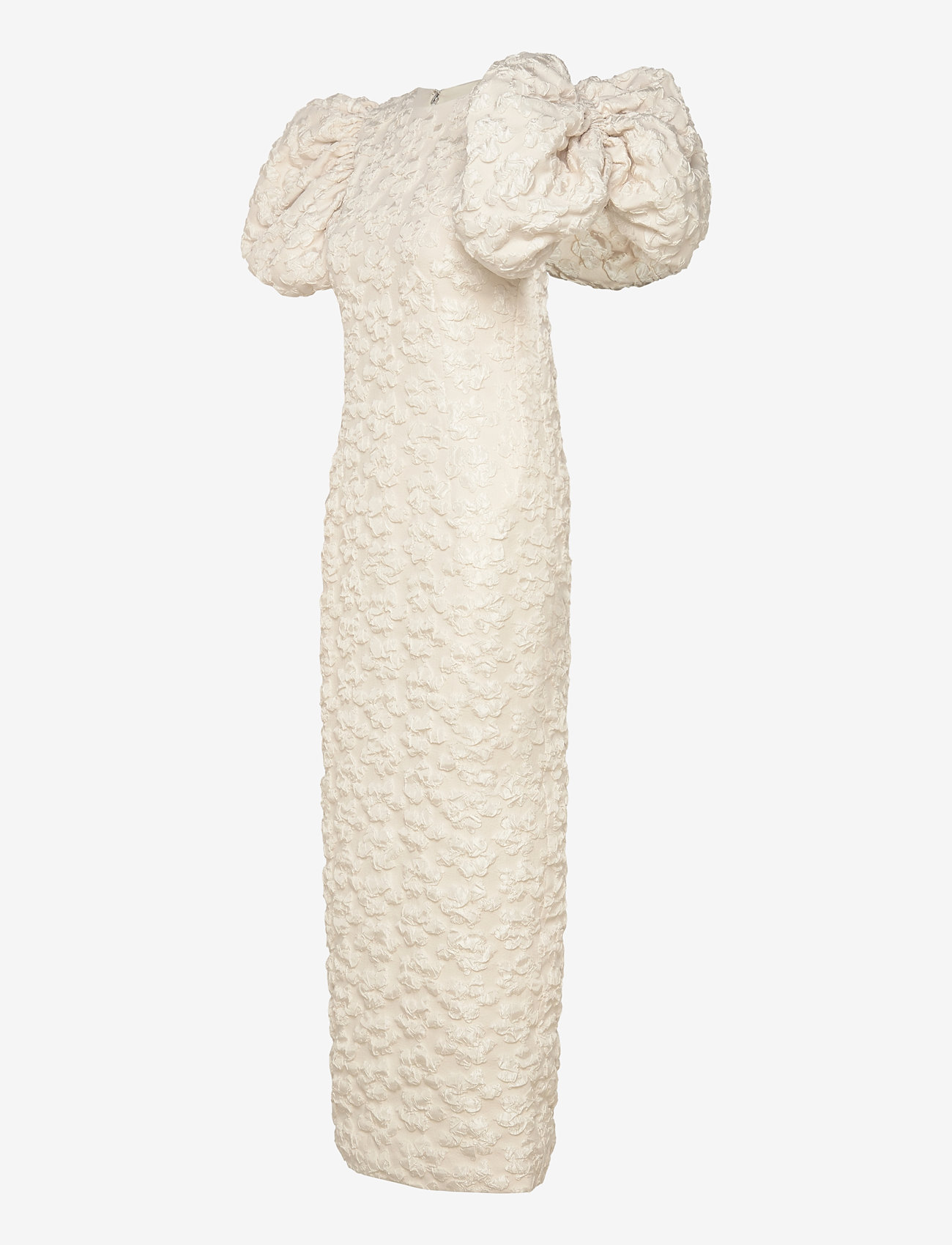 ROTATE - JACQUARD MIDI PUFFY DRESS - egret - 2