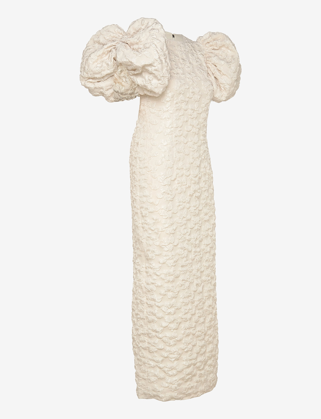 ROTATE - JACQUARD MIDI PUFFY DRESS - egret - 3