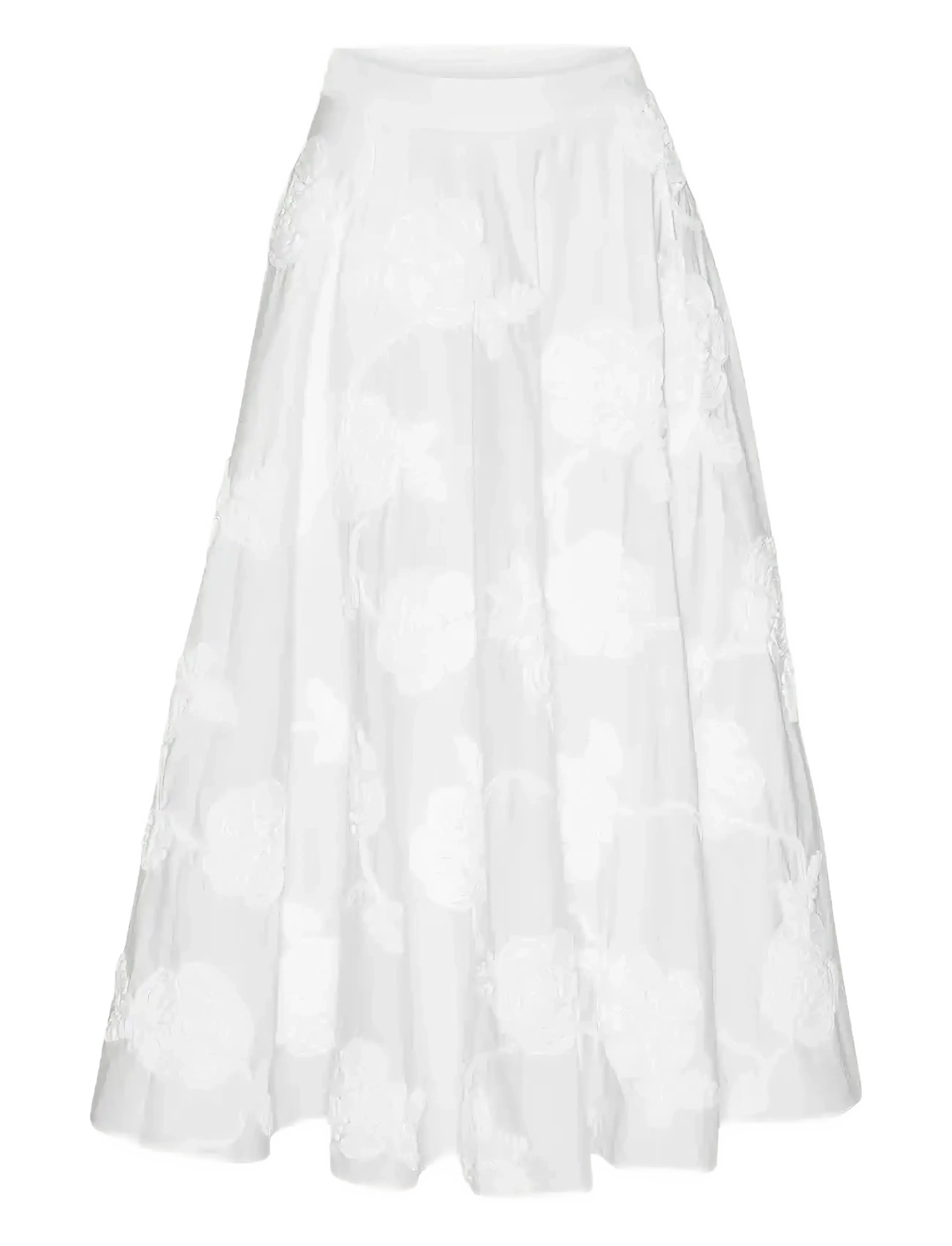 ROTATE Flower Maxi Rock Weiß - 42 - Damen