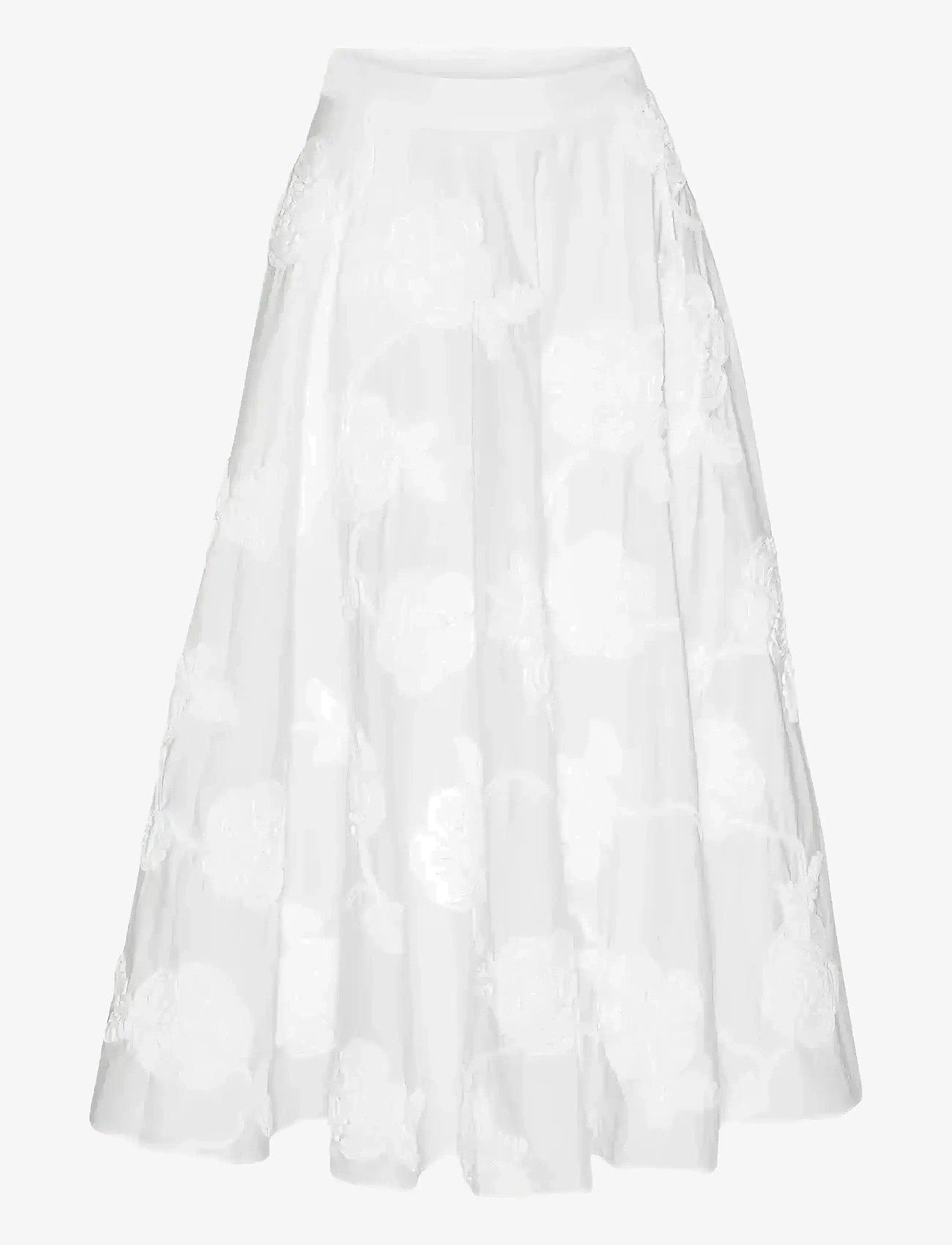 ROTATE Birger Christensen - FLOWER MAXI SKIRT - maxi röcke - bright white - 1