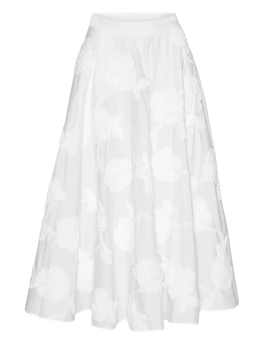 ROTATE - FLOWER MAXI SKIRT - maxi röcke - bright white - 1