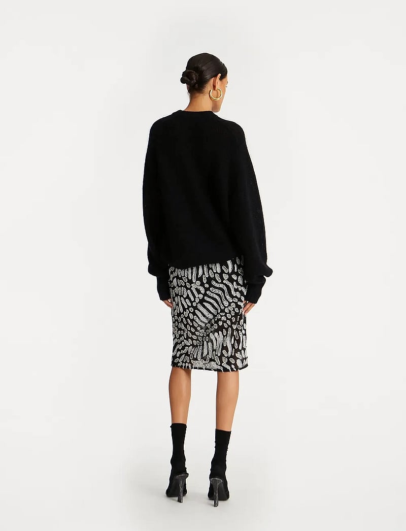 ROTATE Birger Christensen - LIGHT KNIT LOGO SWEATER - trøjer - black - 3