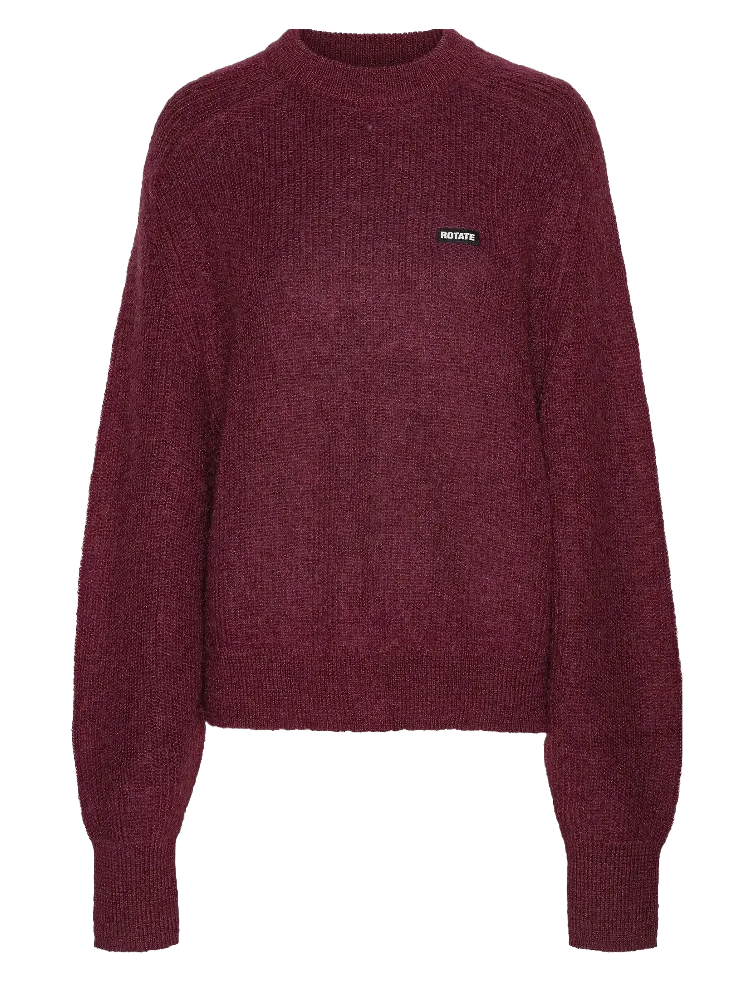 ROTATE Birger Christensen - LIGHT KNIT LOGO SWEATER - zinfandel - 1