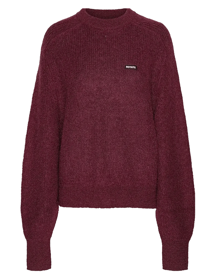 ROTATE - LIGHT KNIT LOGO SWEATER - zinfandel - 1