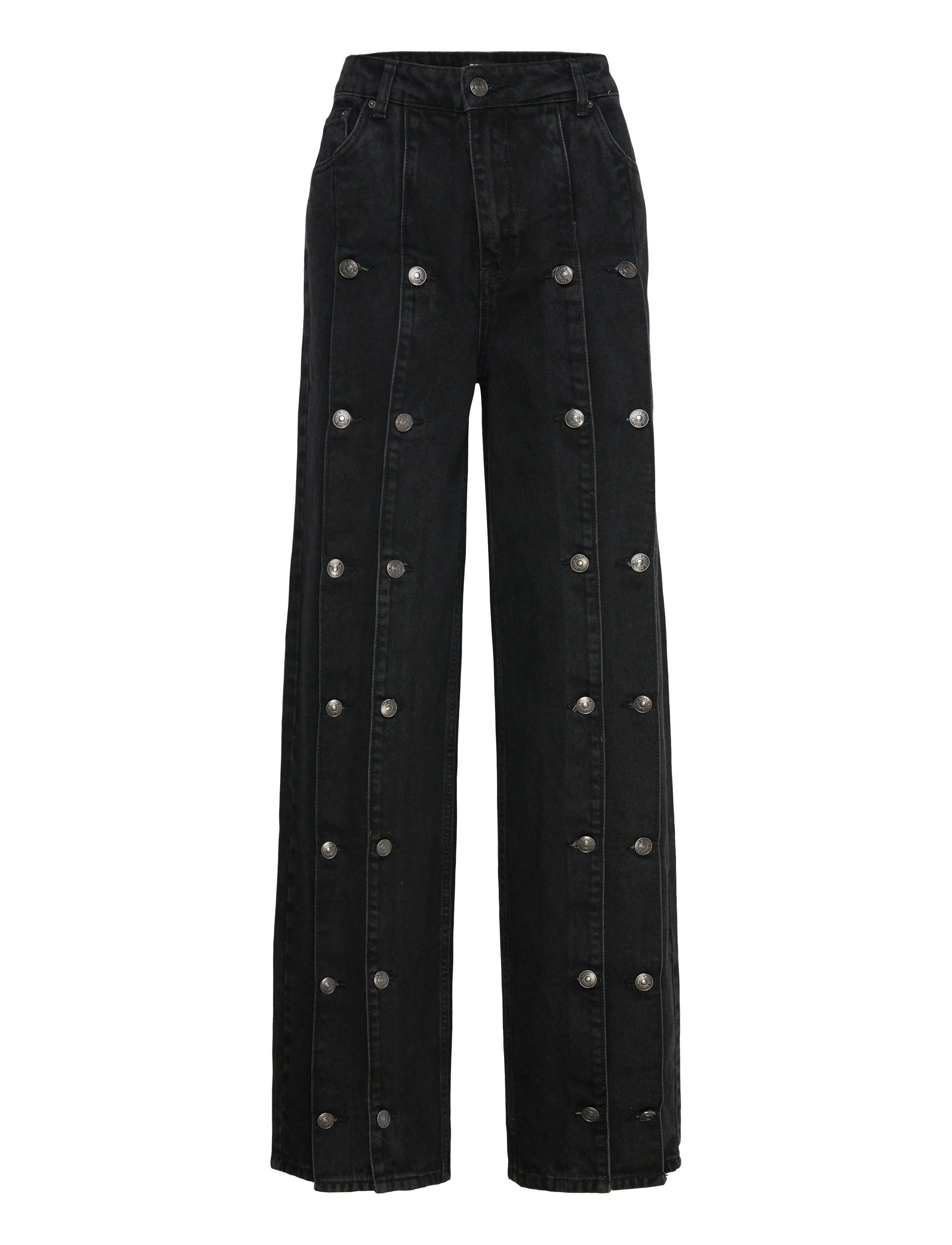 ROTATE BUTTON DETAIL WIDE JEANS - ROTATE Birger Christensen - BLACK DENIM / black