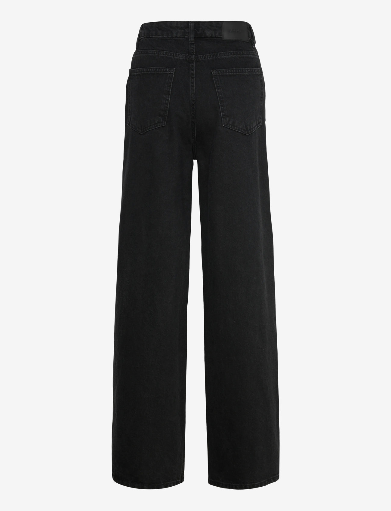 ROTATE Birger Christensen - BUTTON DETAIL WIDE JEANS - hosen mit weitem bein - black denim - 2